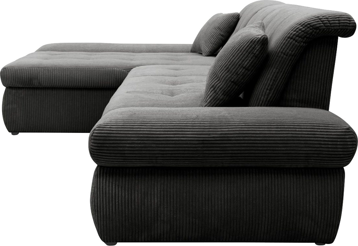 DOMO collection Hoekbank Moric bxdxh 300x172x80 cm, ook in cord, L-model XXL-formaat, optioneel ook met slaapbank functie en verstelling armleuning,