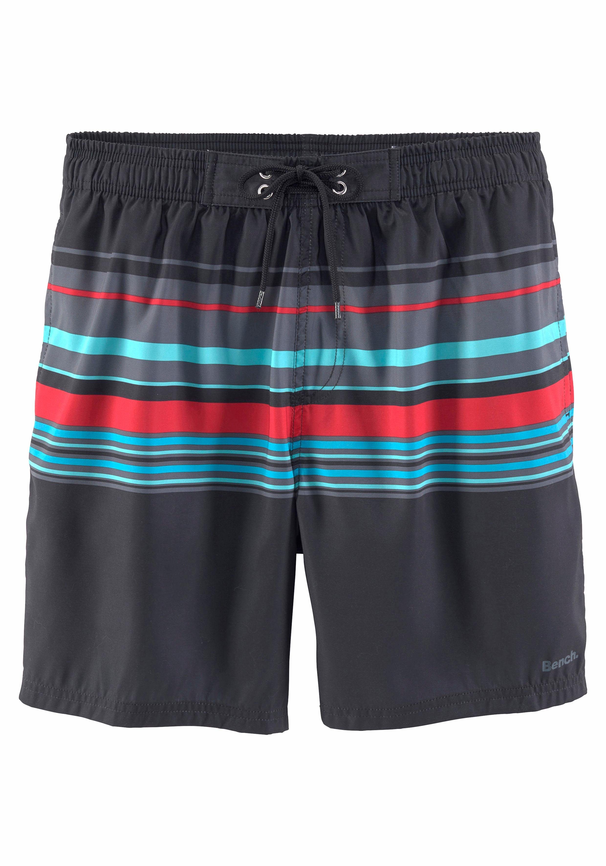 Bench. Zwemshort met contrastkleurige strepen