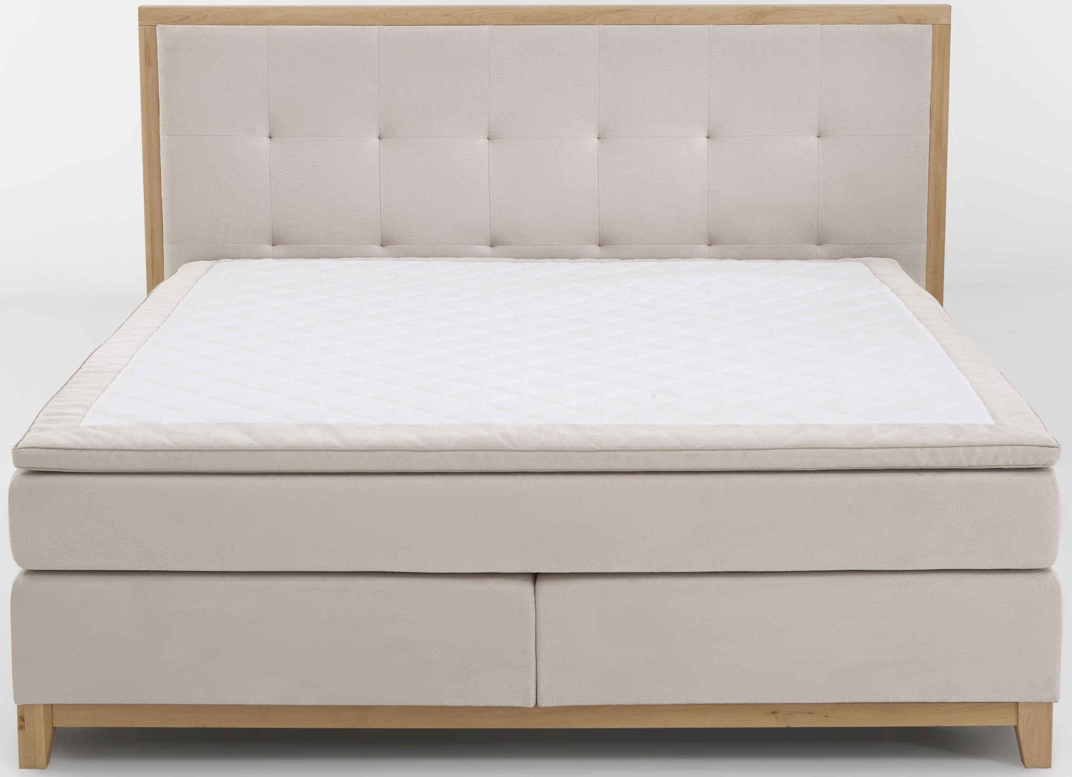 Home affaire Boxspring Sonja met stiksels in het hoofdbord en houten frame, inclusief topmatras