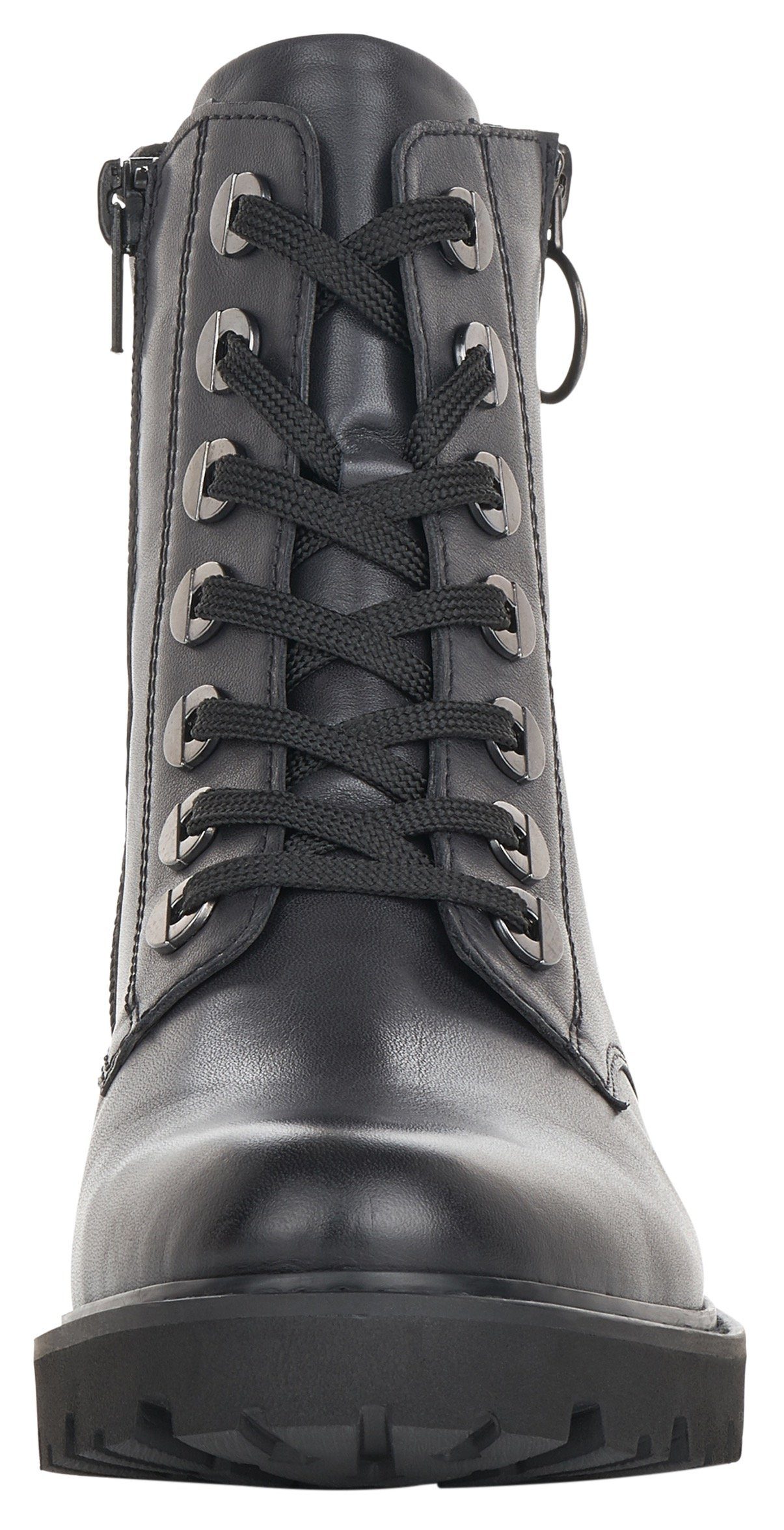 Remonte Veterlaarsjes blokhak, laarsjes, veterschoenen, flats in used look