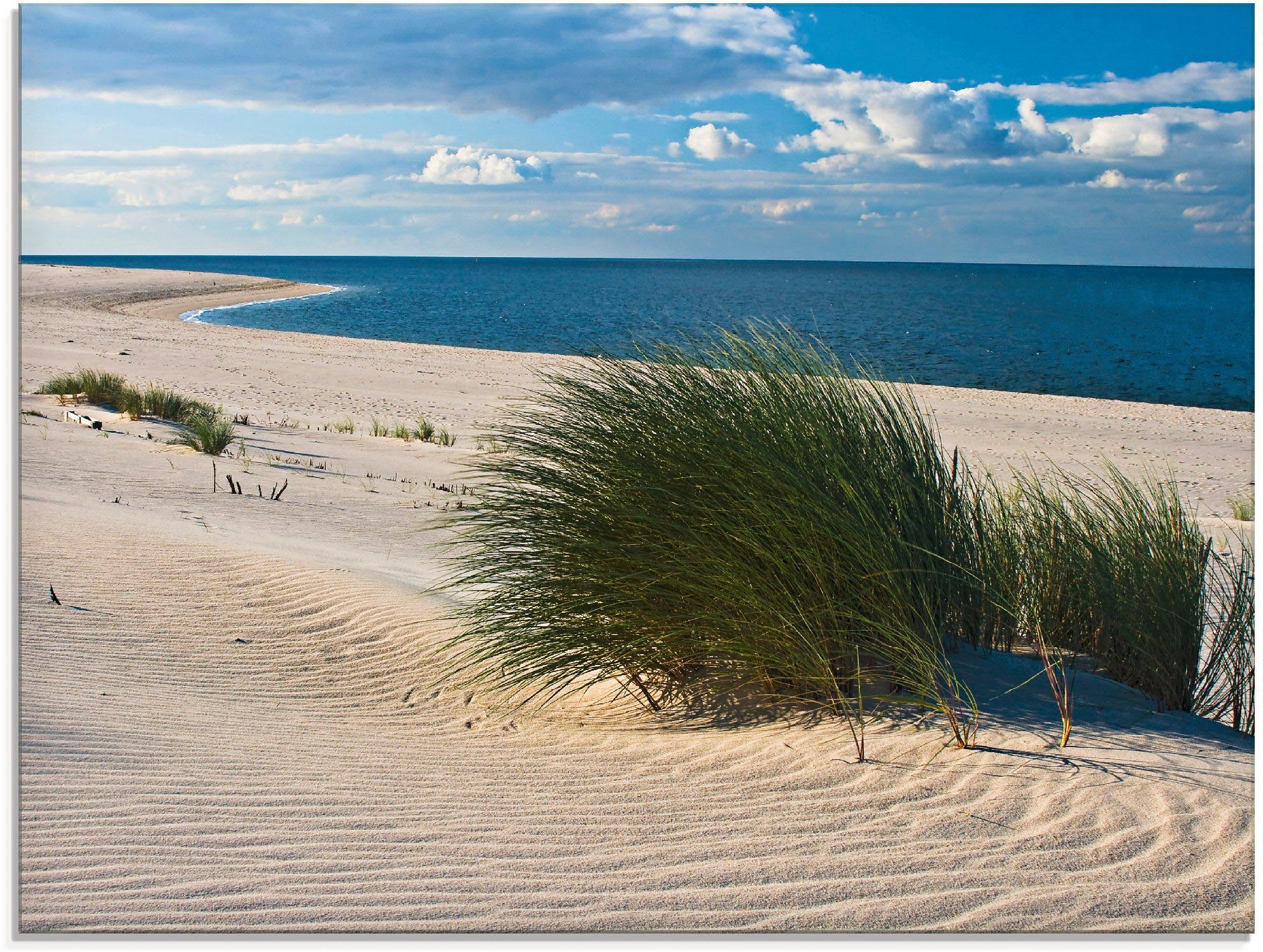 Artland Print op glas Gras aan het strand (1 stuk)