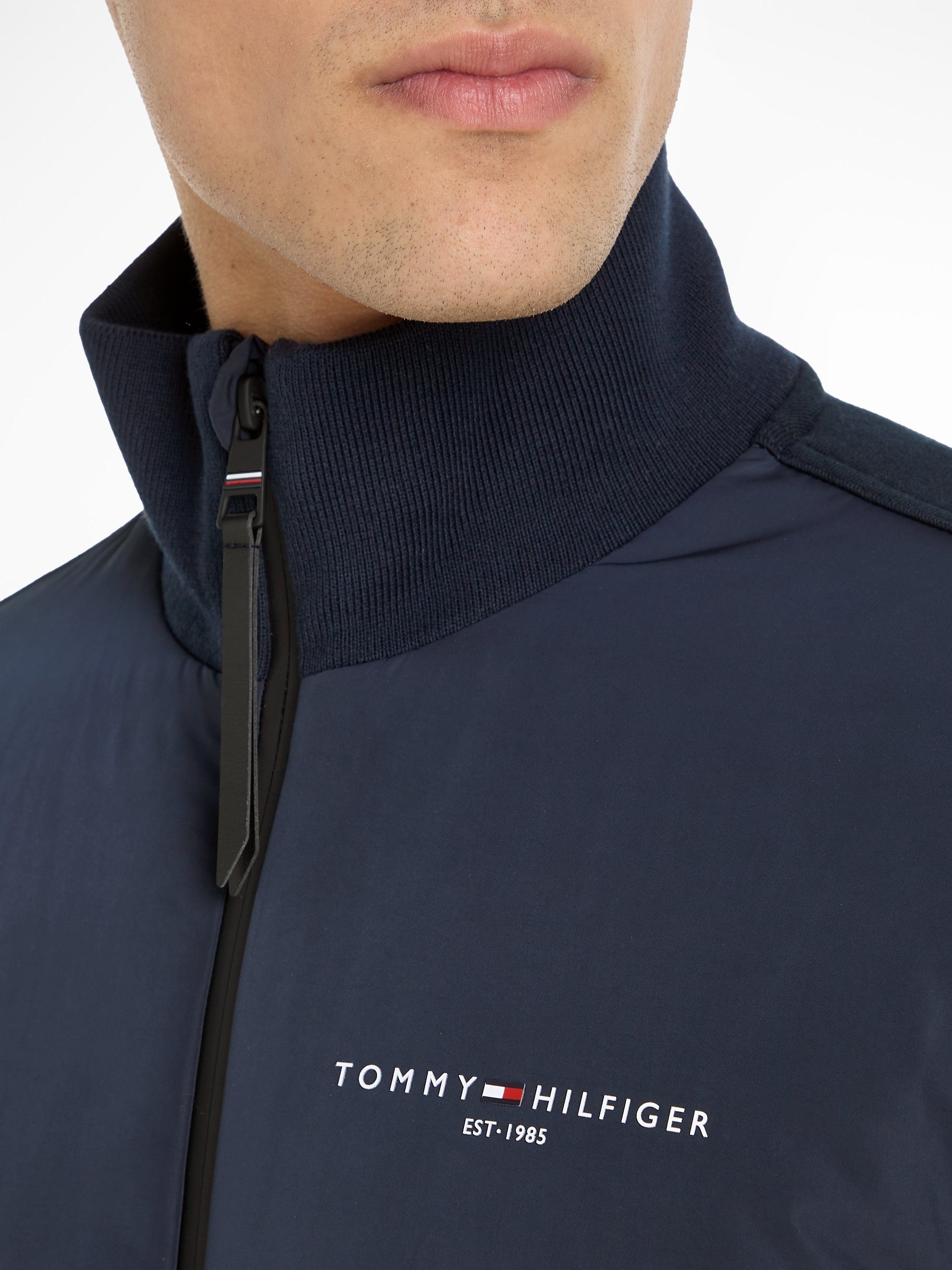 Tommy Hilfiger Blouson TOMMY LOGO MIX MEDIA STAND ZIP