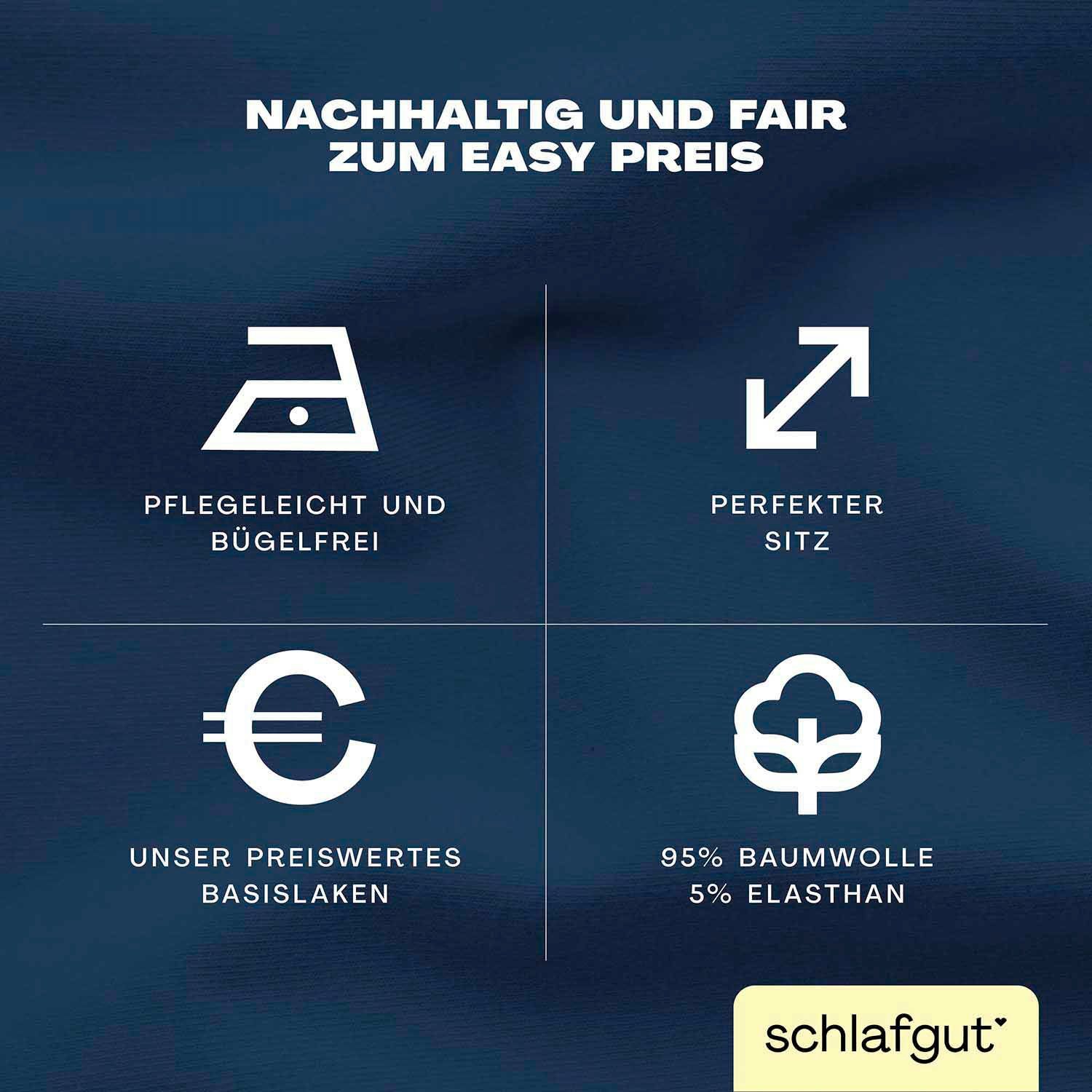 Schlafgut Hoeslaken EASY jersey elastaan MADE IN GREEN by OEKO-TEX® (1 stuk)