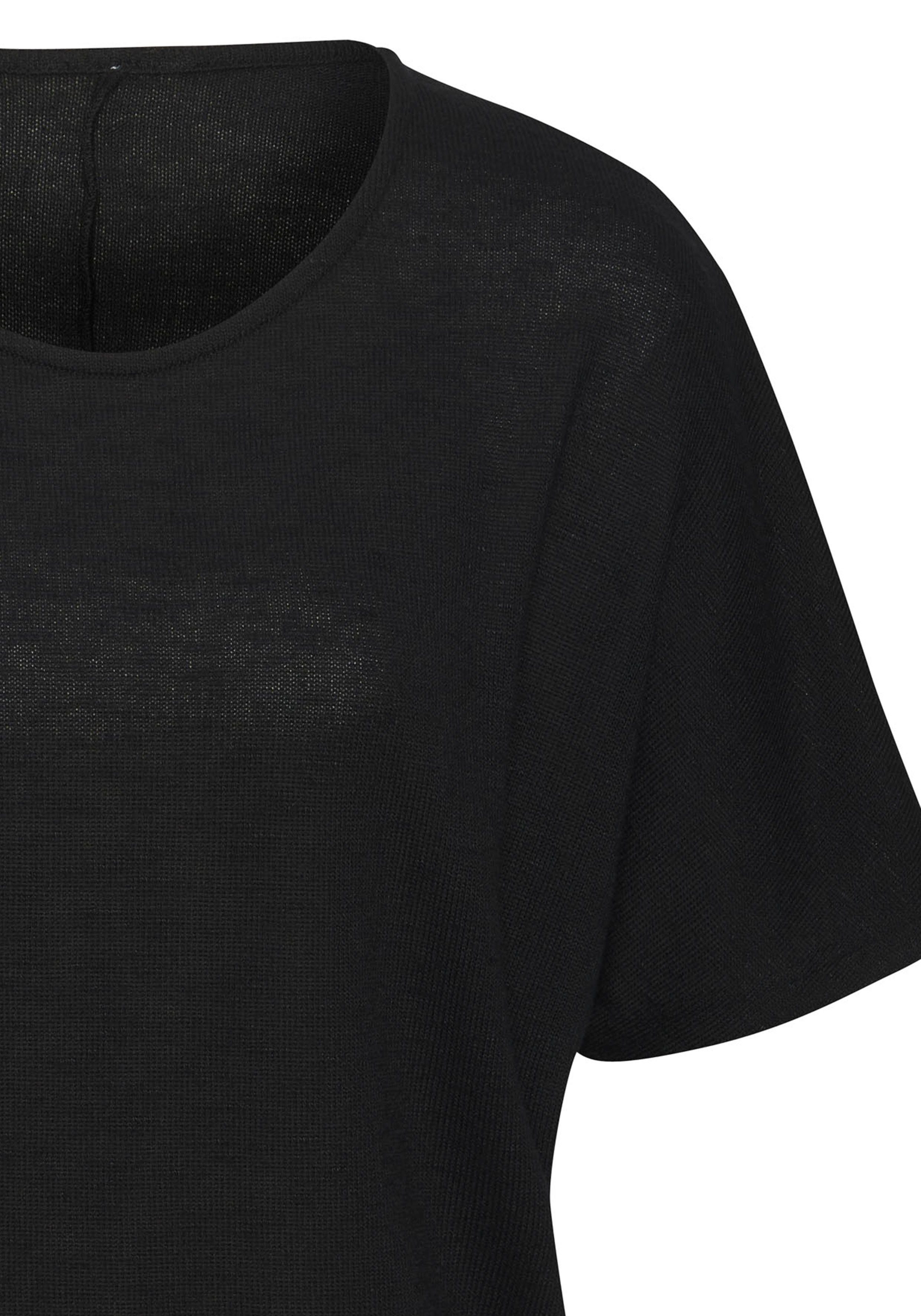 Vivance Shirt met korte mouwen Met brede tailleband van zacht viscose-fijntricot