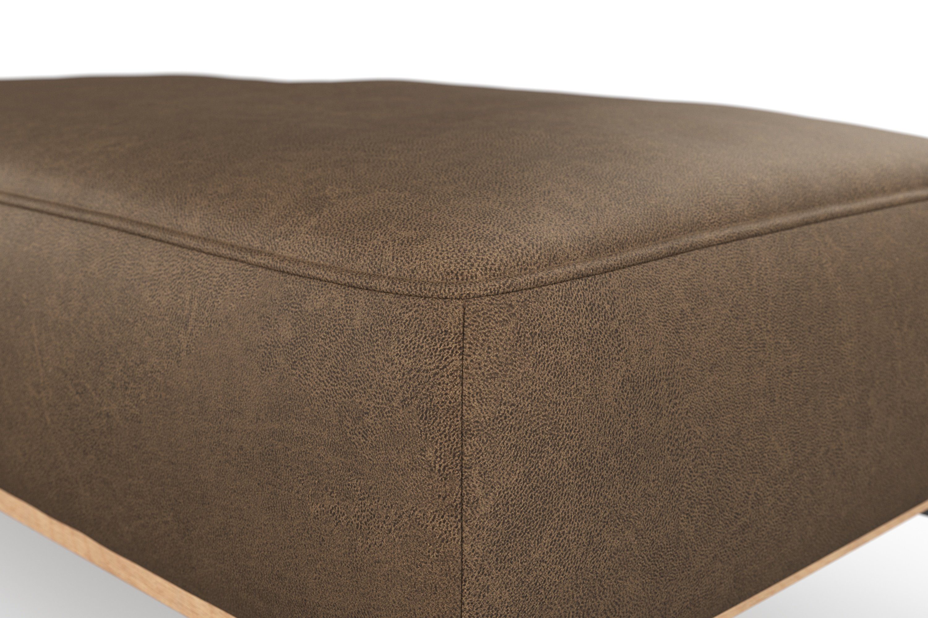 Places of Style Hocker Fjord Met een houten lijst van massief beuken eikenkleurig, met poten 15 cm hoog