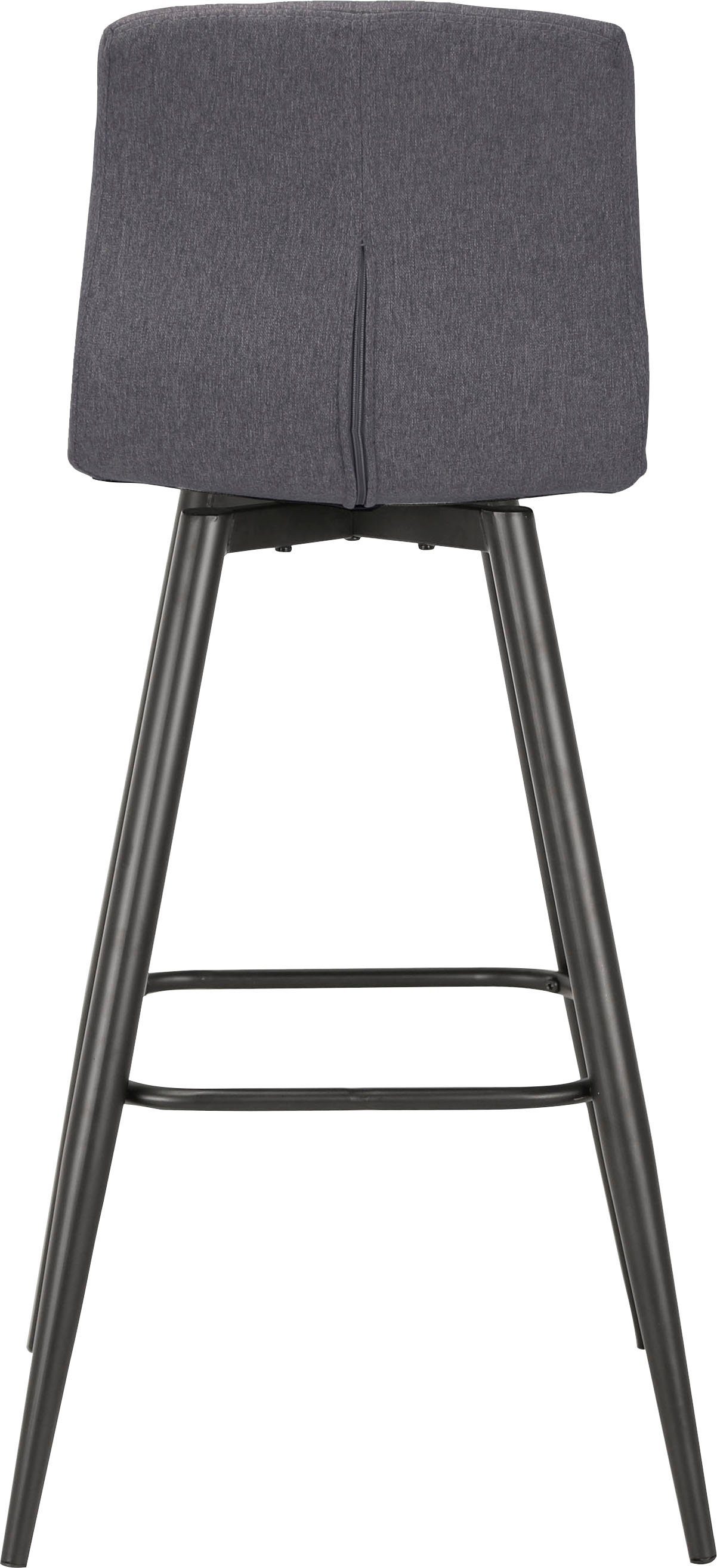 byLIVING Barkruk Simone set van 2, vintage bruin of weefstof antraciet (set, 2 stuks)