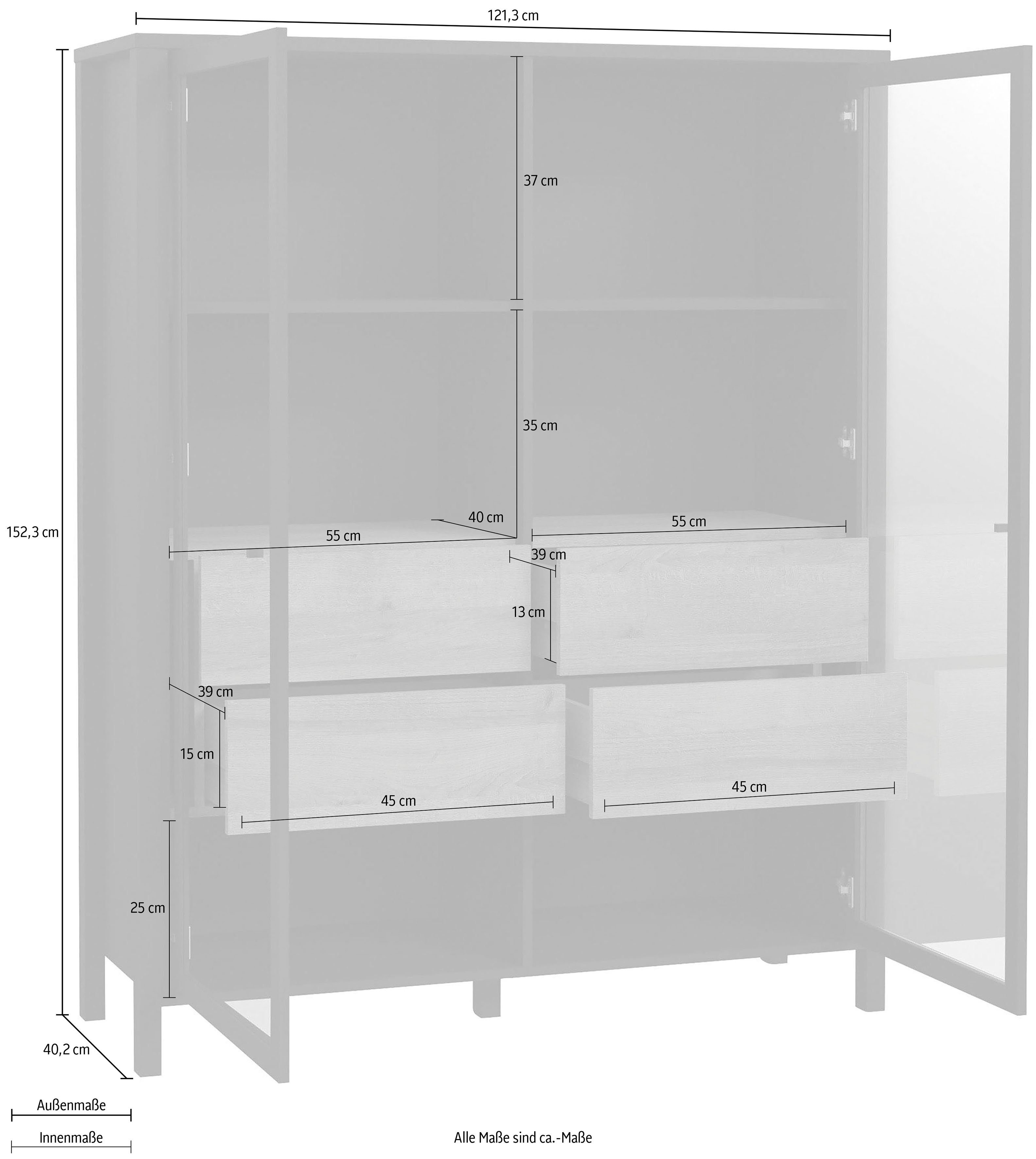 FORTE Highboard High Rock Breedte ca. 121 cm