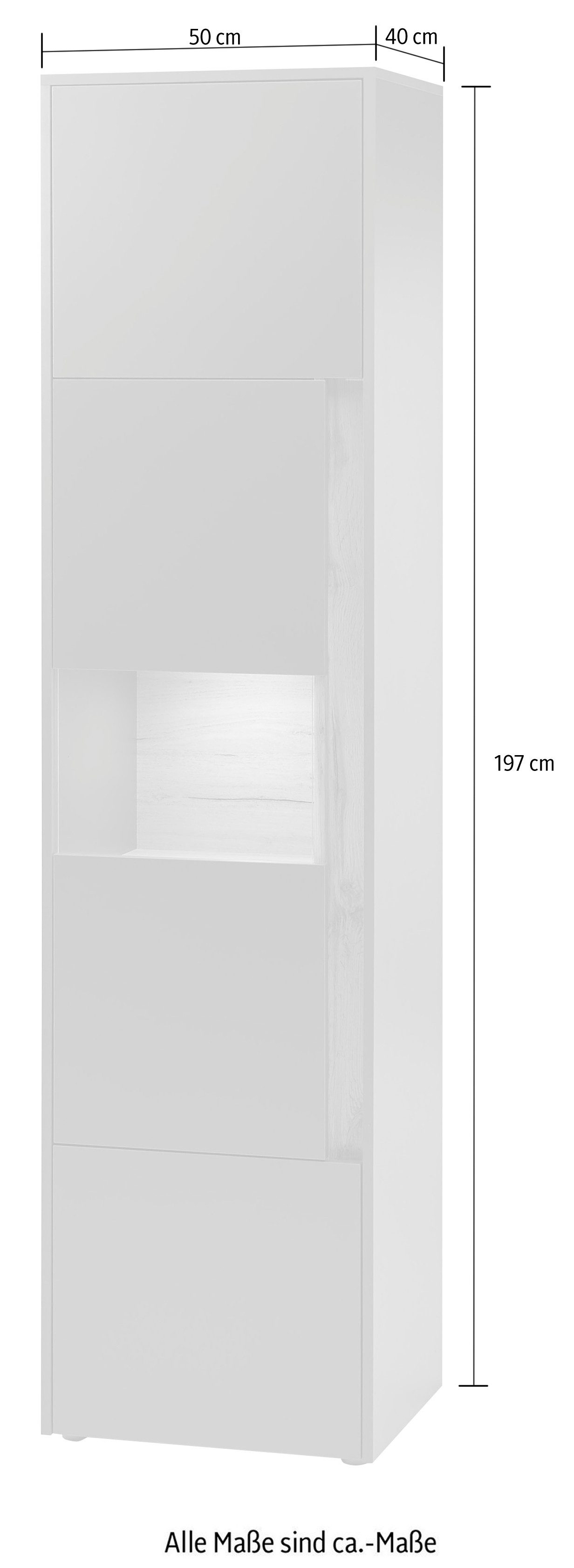 INOSIGN Vitrinekast City/Giron Hoogte ca. 197 cm
