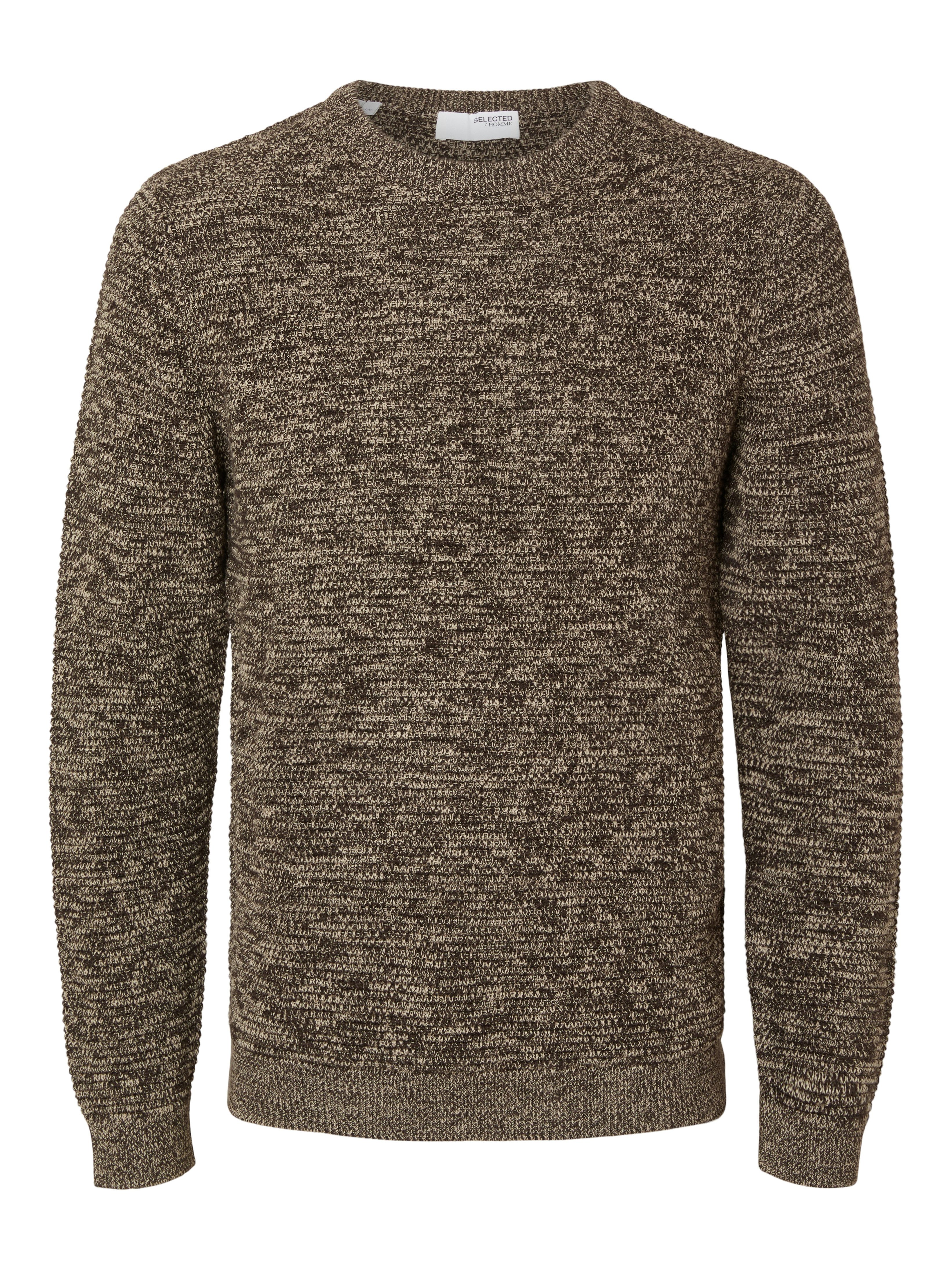 SELECTED HOMME Trui met ronde hals SLHVINCE LS KNIT BUBBLE CREW NECK NOOS