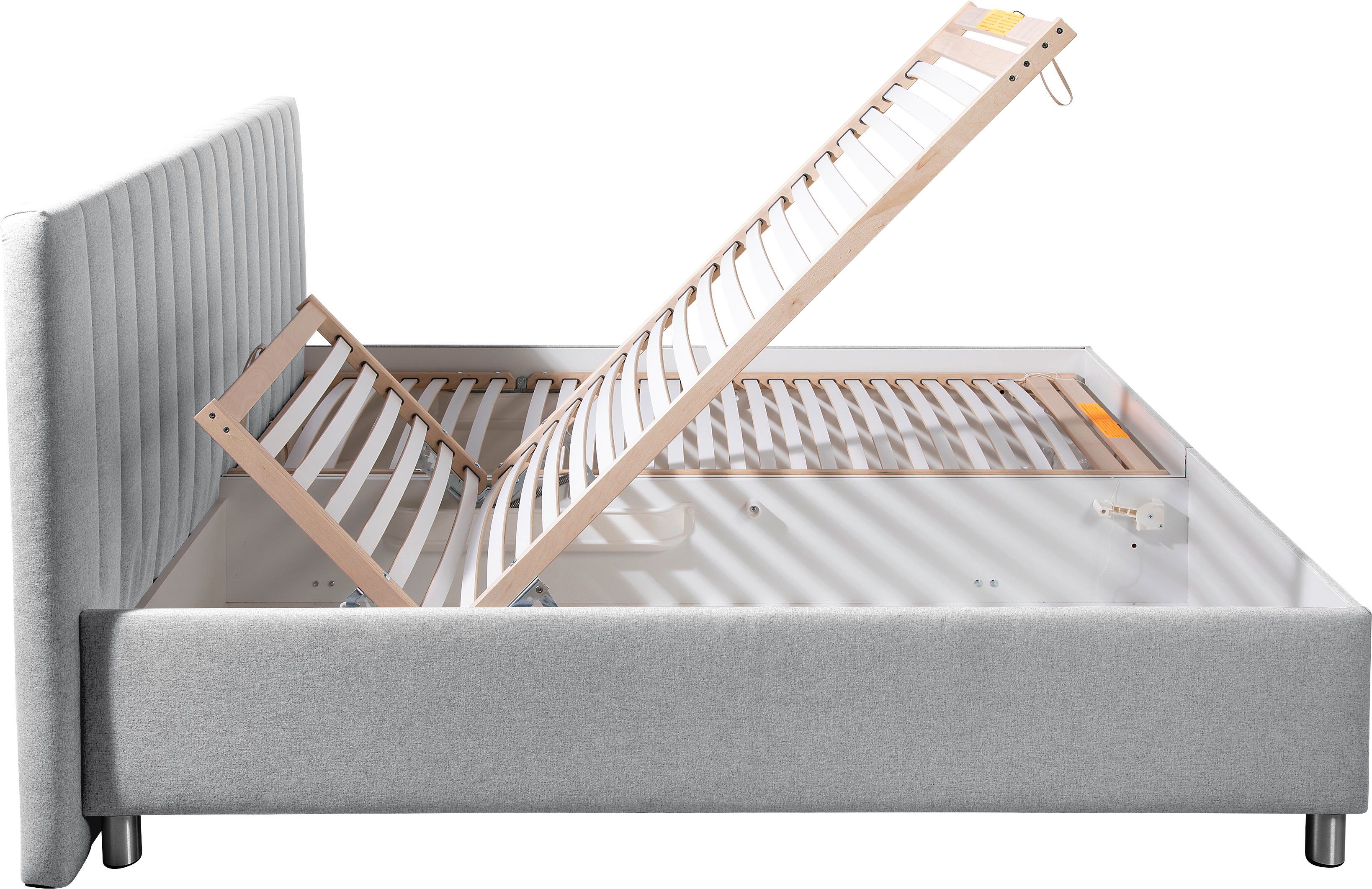 Maintal Gestoffeerd bed Kieferwald met bedlade, optioneel met bonnell- of pocketveringmatras