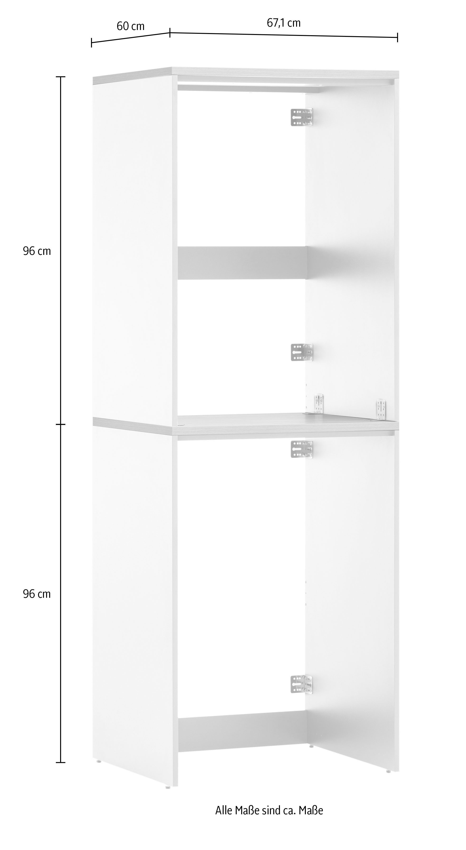Schildmeyer Multifunctionele kastenset SOLEA Breedte 134 cm, stapelbare kasten, variabel te bevestigen traverse