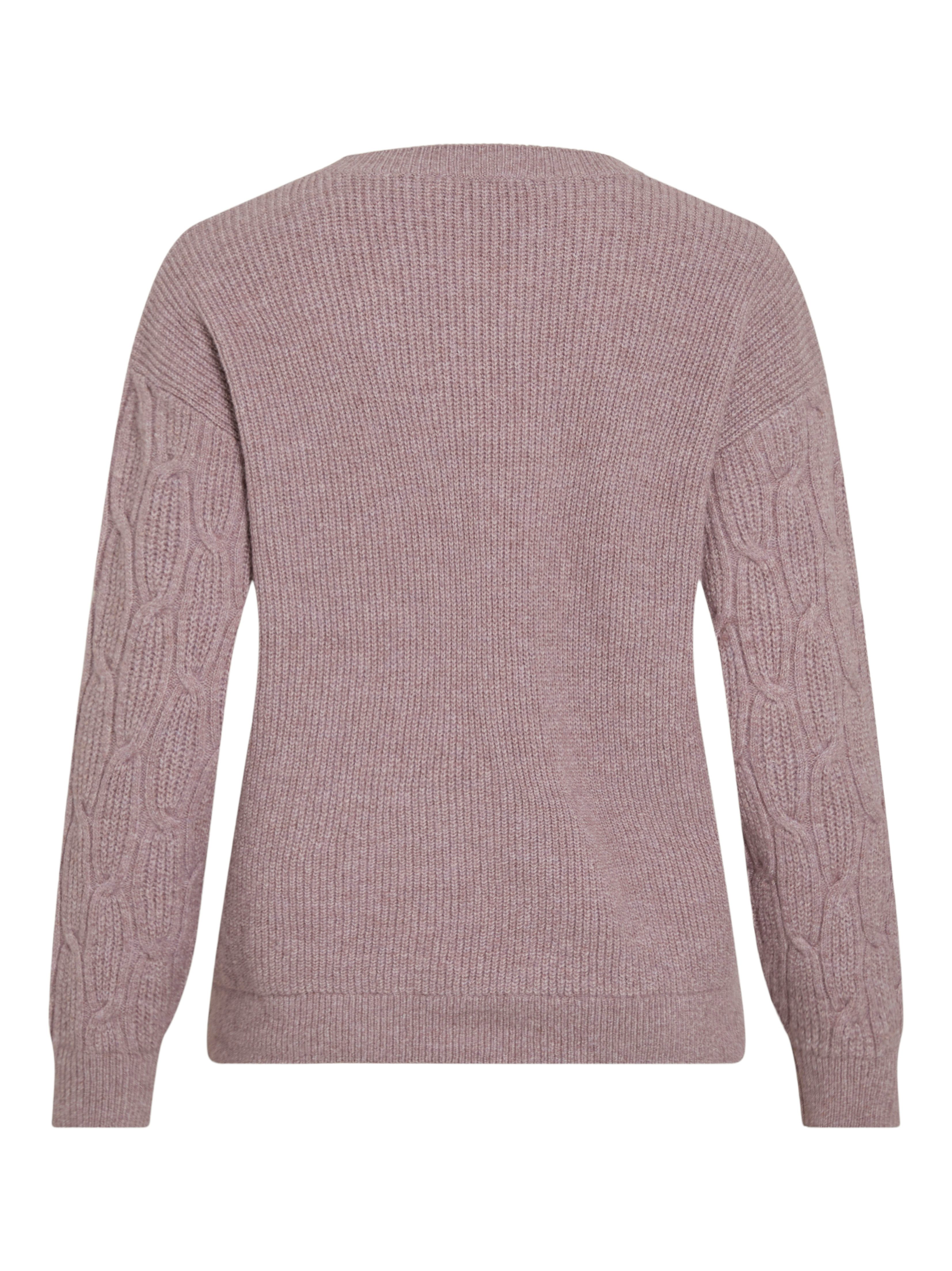 Vila Gebreide trui VILASSIA O-NECK L/S CABEL KNIT TOP -NOOS