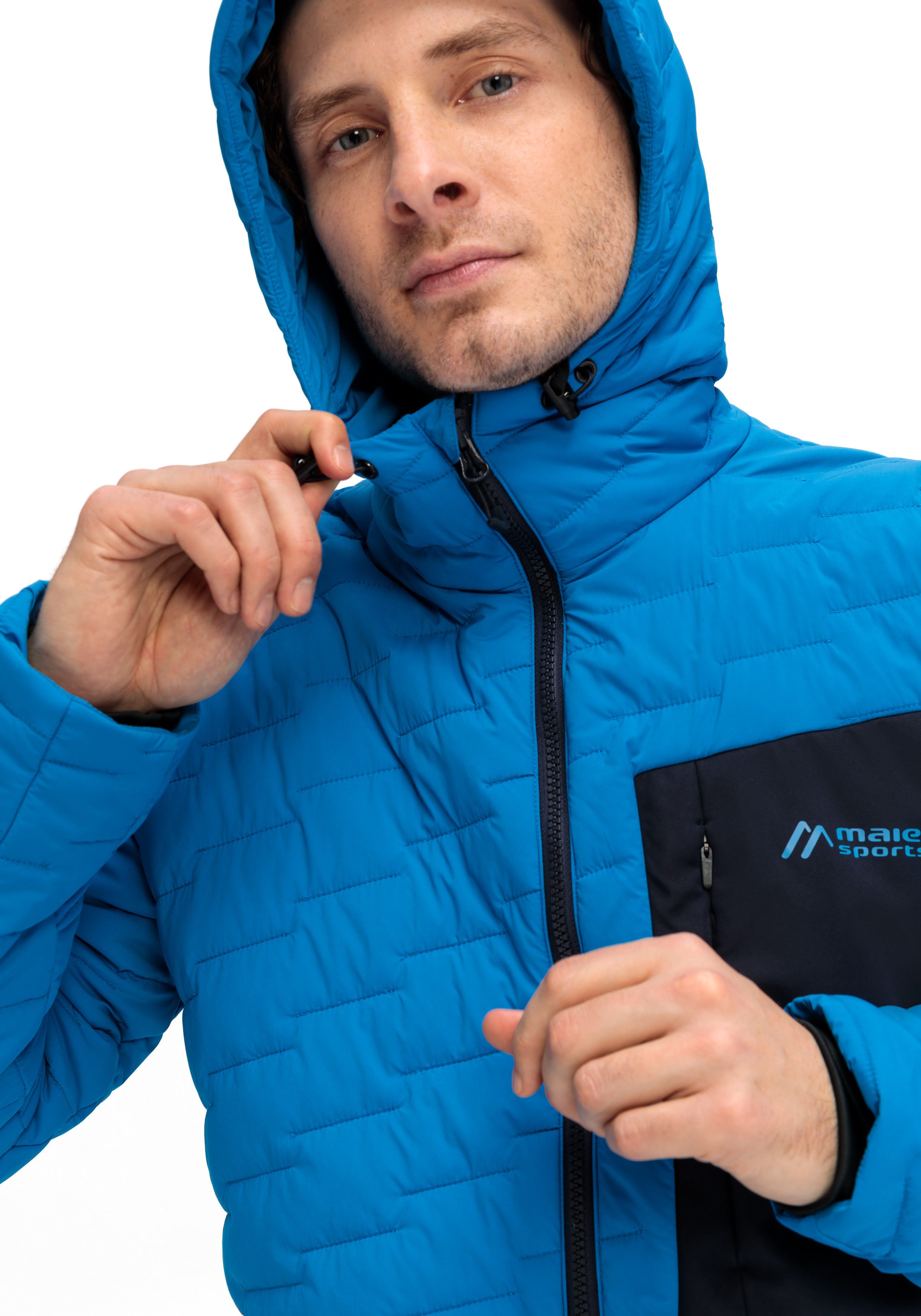 Maier Sports Functioneel jack Donovaly M Heren outdoorjas, Primaloft jas met 3 ritszakken en capuchon