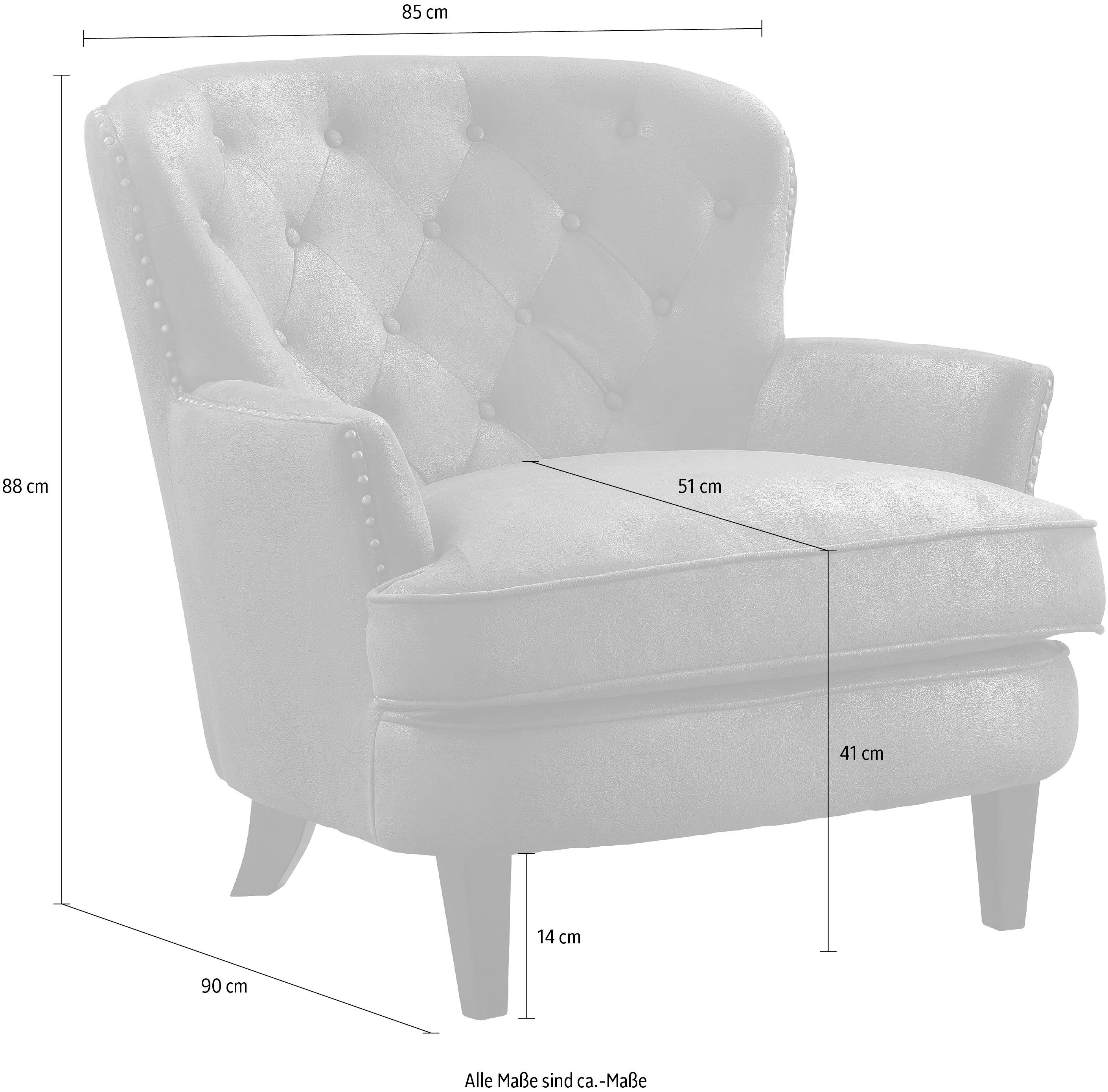 ATLANTIC home collection Fauteuil Luipaard met pocketveringskern