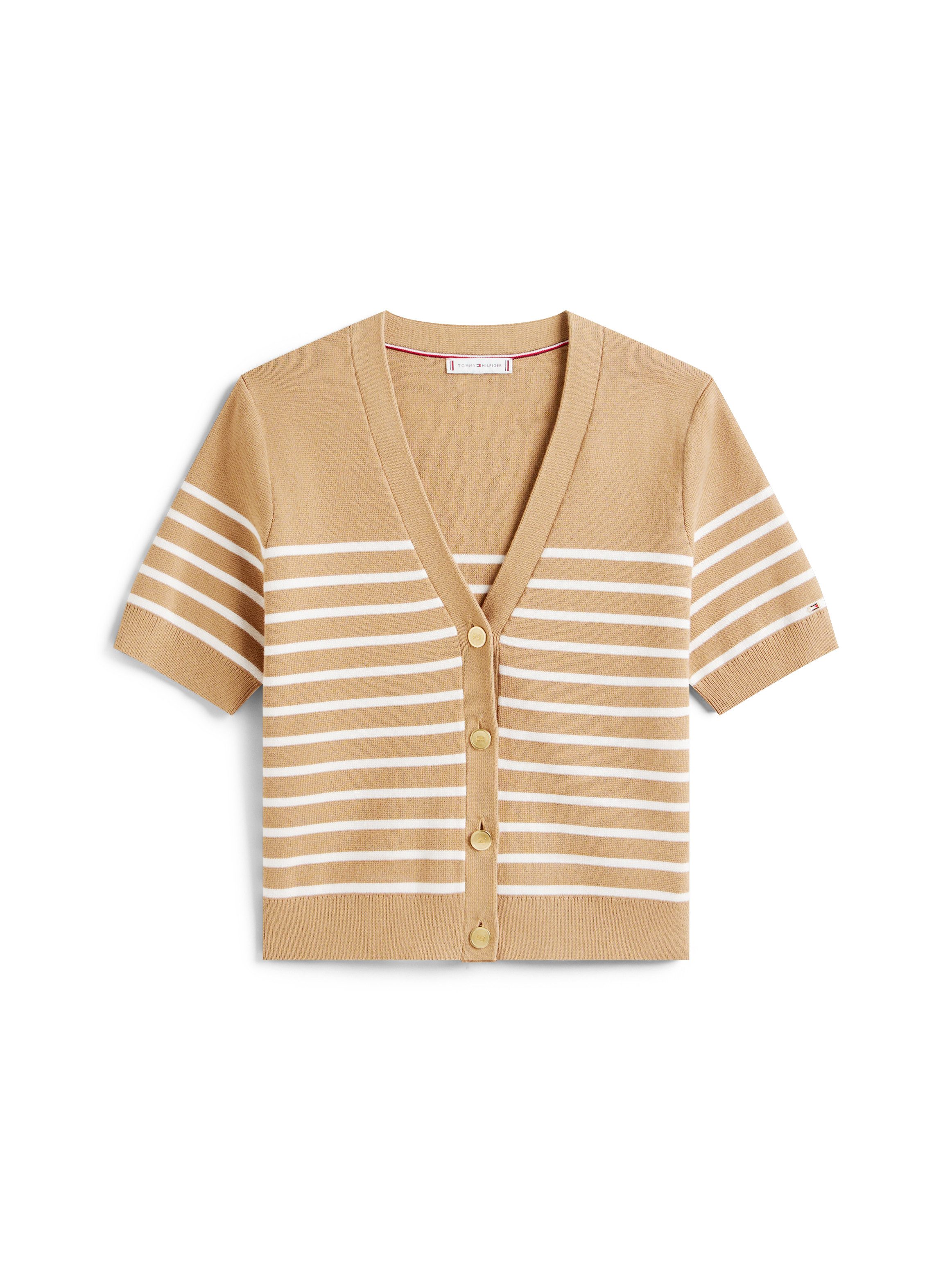 Tommy Hilfiger Vest CO JERSEY MID GG GOLD BTN CARDI