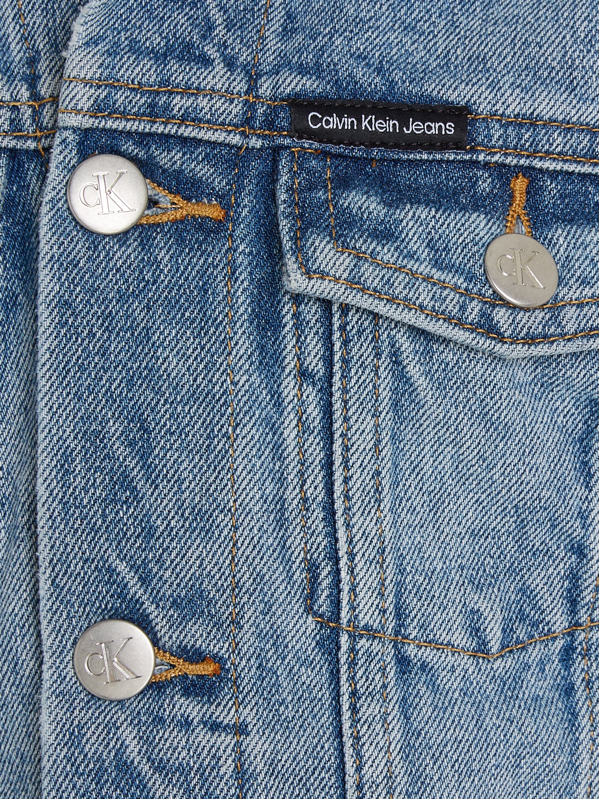 Calvin Klein Jeansjack ICONIC MID BLUE DENIM TRUCKER