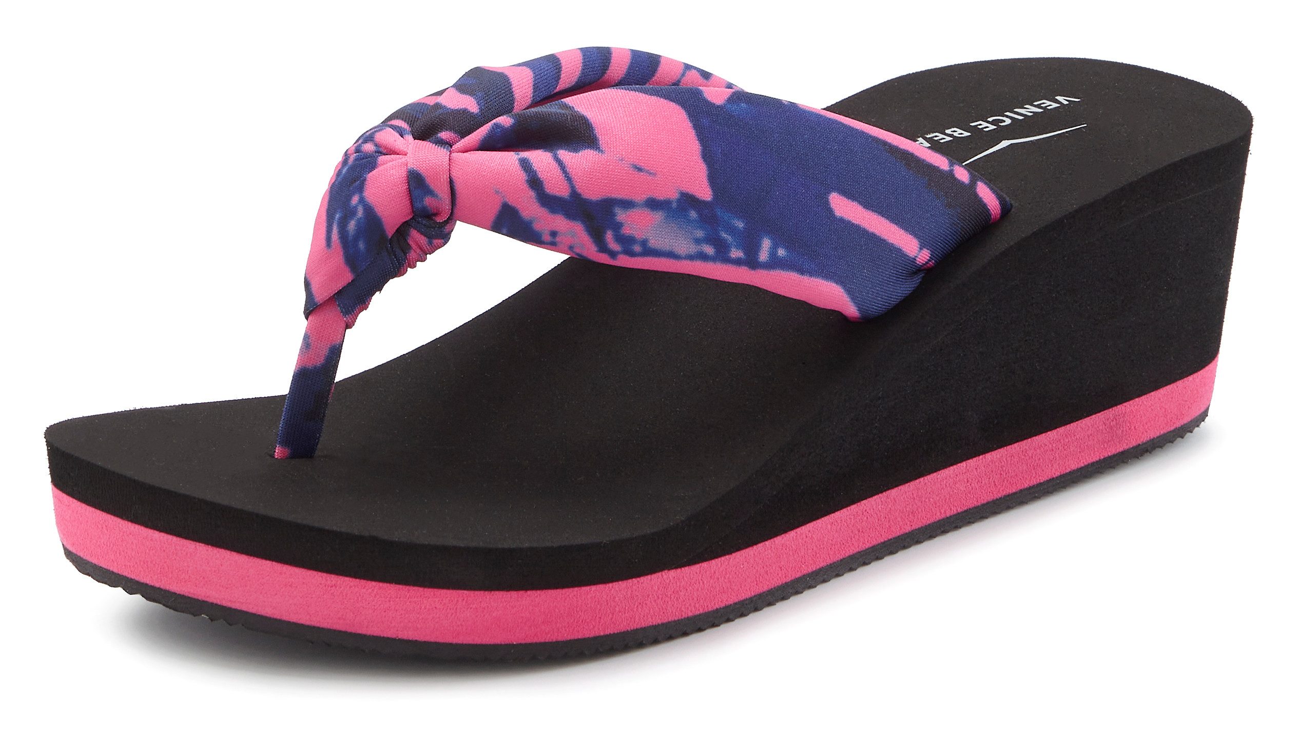 Venice Beach Teenslippers Sandaal, pantoletten, badschoen met sleehak VEGAN