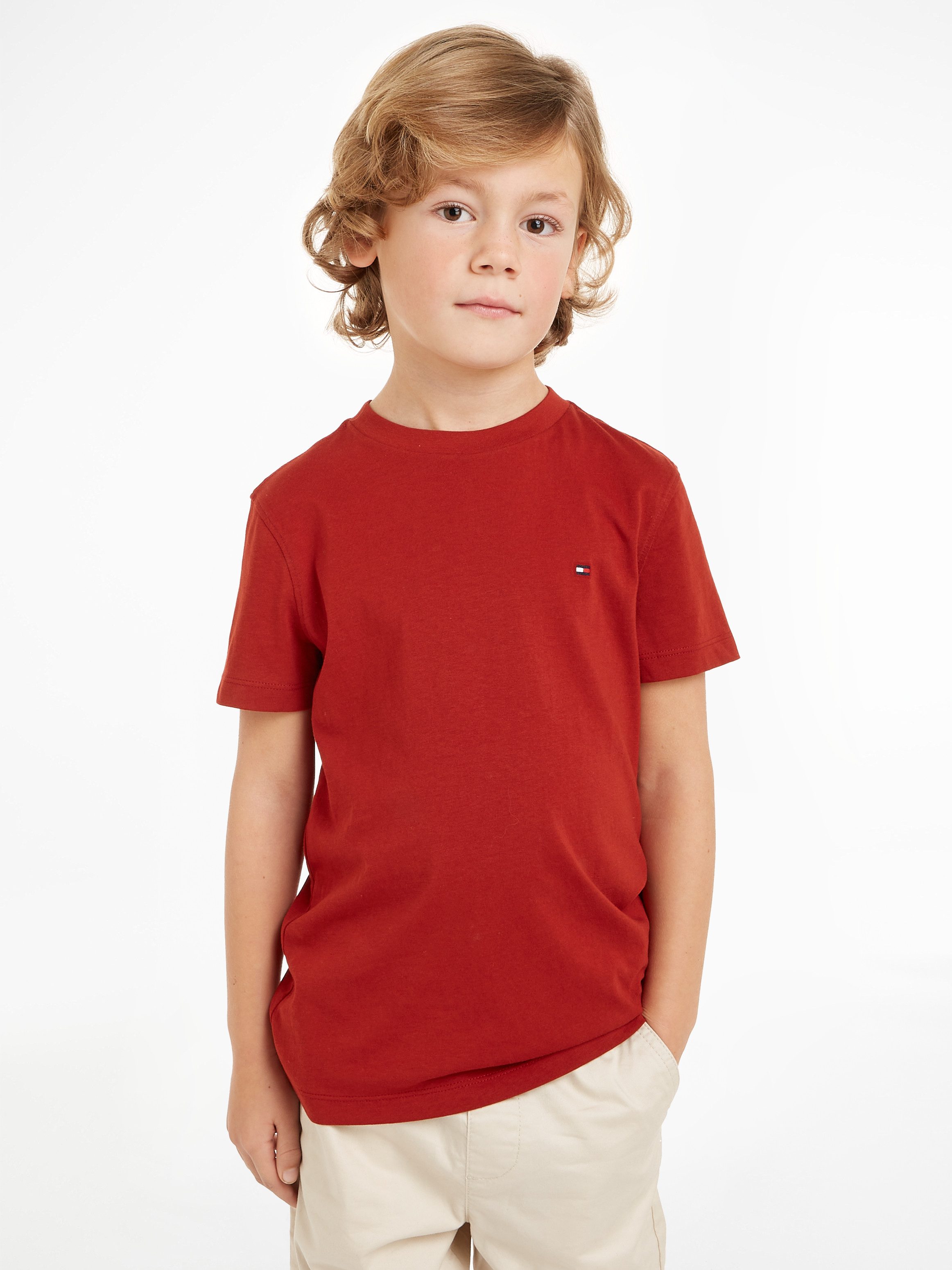 Tommy Hilfiger Shirt met korte mouwen ESSENTIAL COTTON TEE S S Kinderen tot 16 jaar met logostiksel