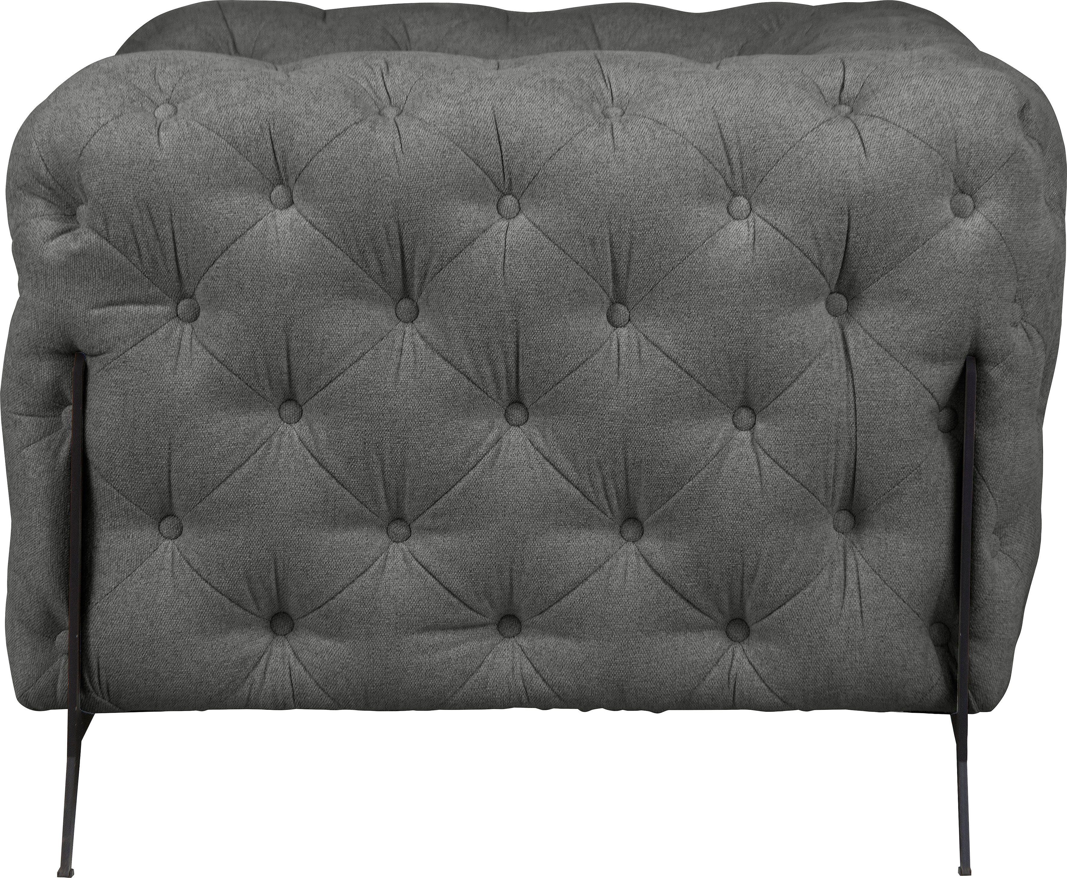 Leonique Chesterfield-fauteuil Amaury Fauteuil luxueuze capitonnage, moderne chesterfield look, kleur van de poten ter keuze