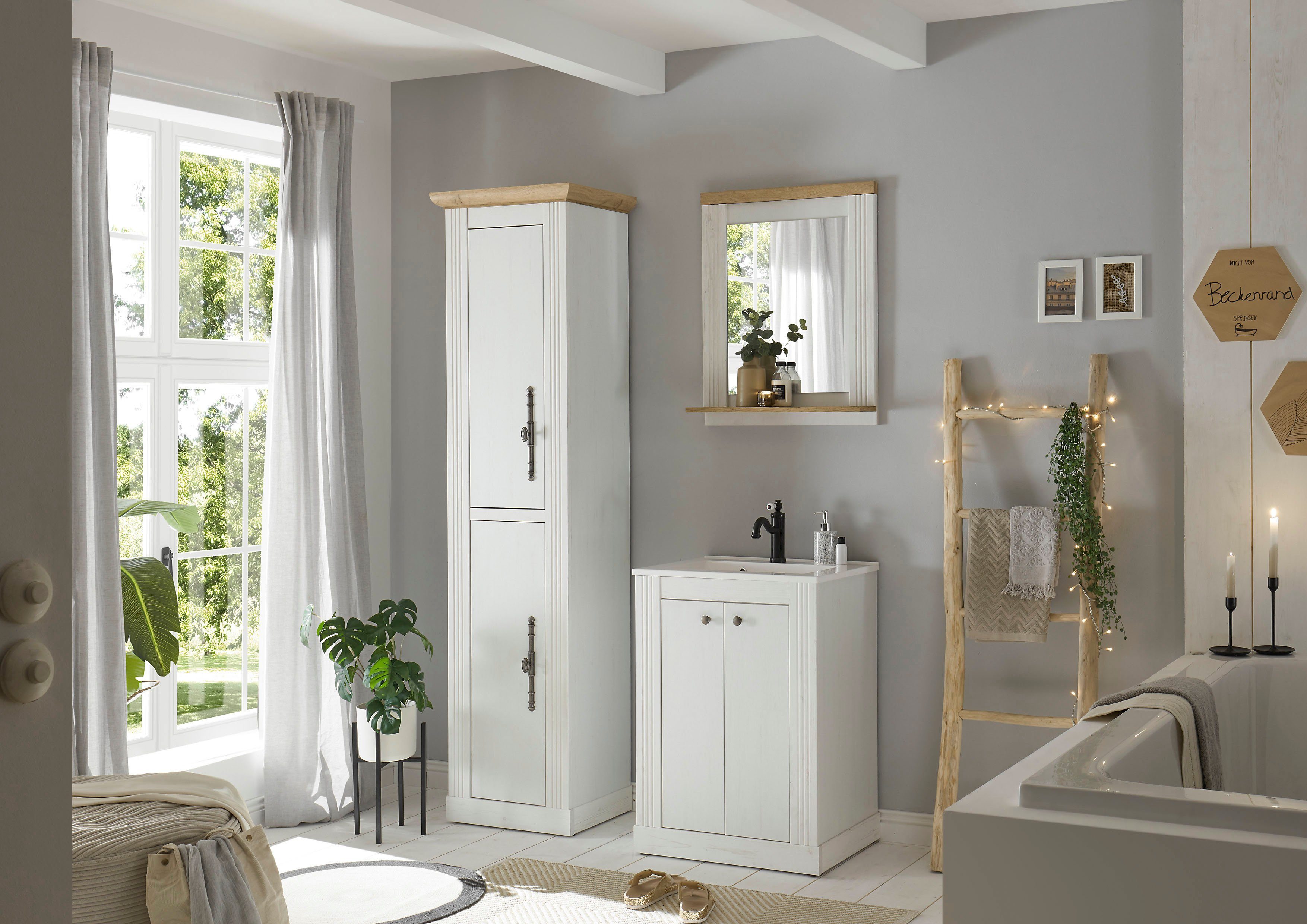 Home affaire Badkamerserie WESTMINSTER, badkamer in landhuisstijl, 3-delig badkamer (3-delig)