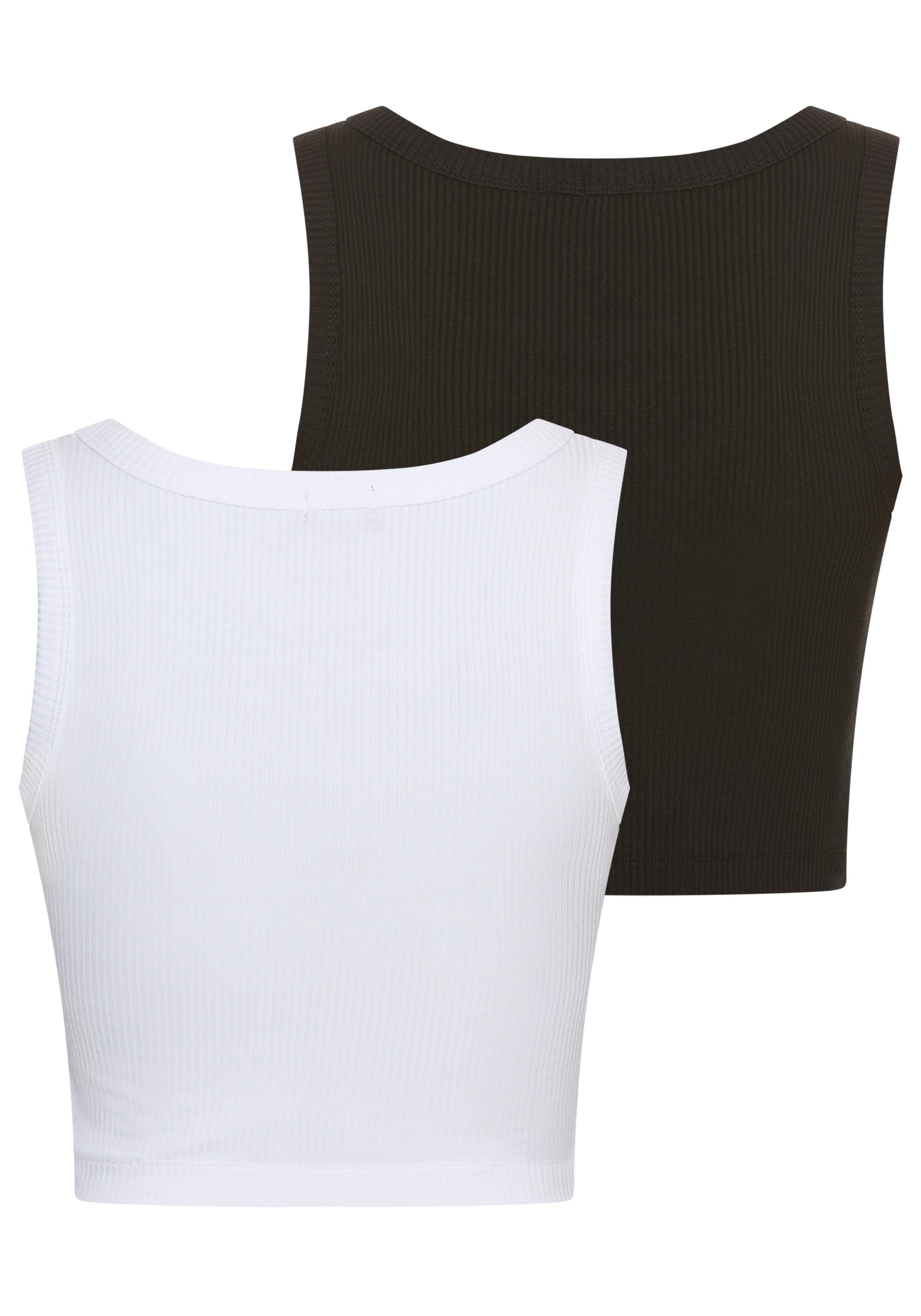 Laura Scott Crop-top in ribkwaliteit (2 stuks)