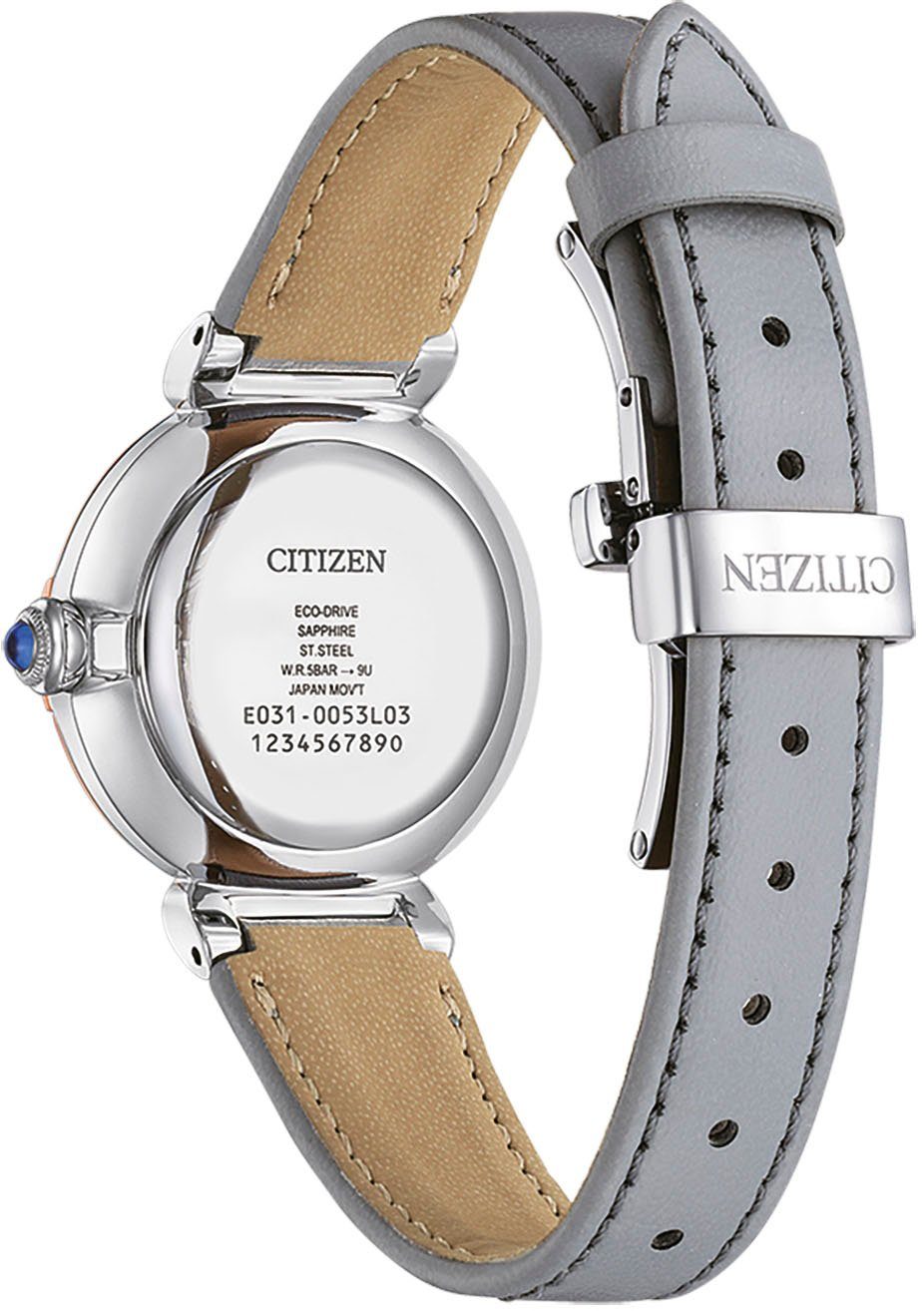 Citizen Solarhorloge EM1074-15D Polshorloge, dameshorloge, roestvrijstalen armband, saffierglas