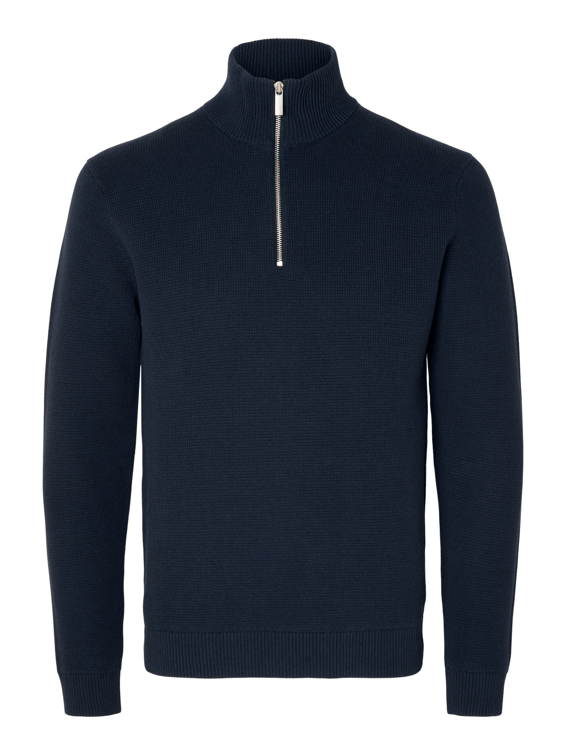 SELECTED HOMME Schipperstrui SLHDANE LS KNIT STRUCTURE HALF ZIP NOOS