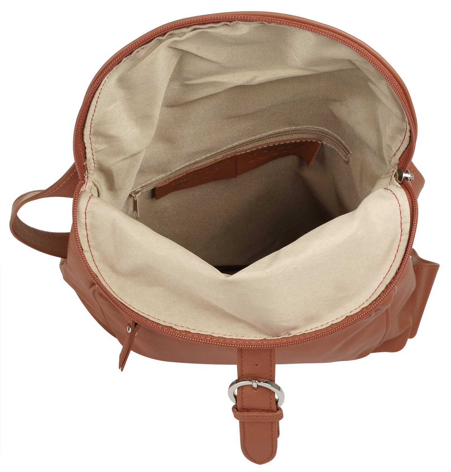 Forty Degrees Rugzak echt leer, made in italy
