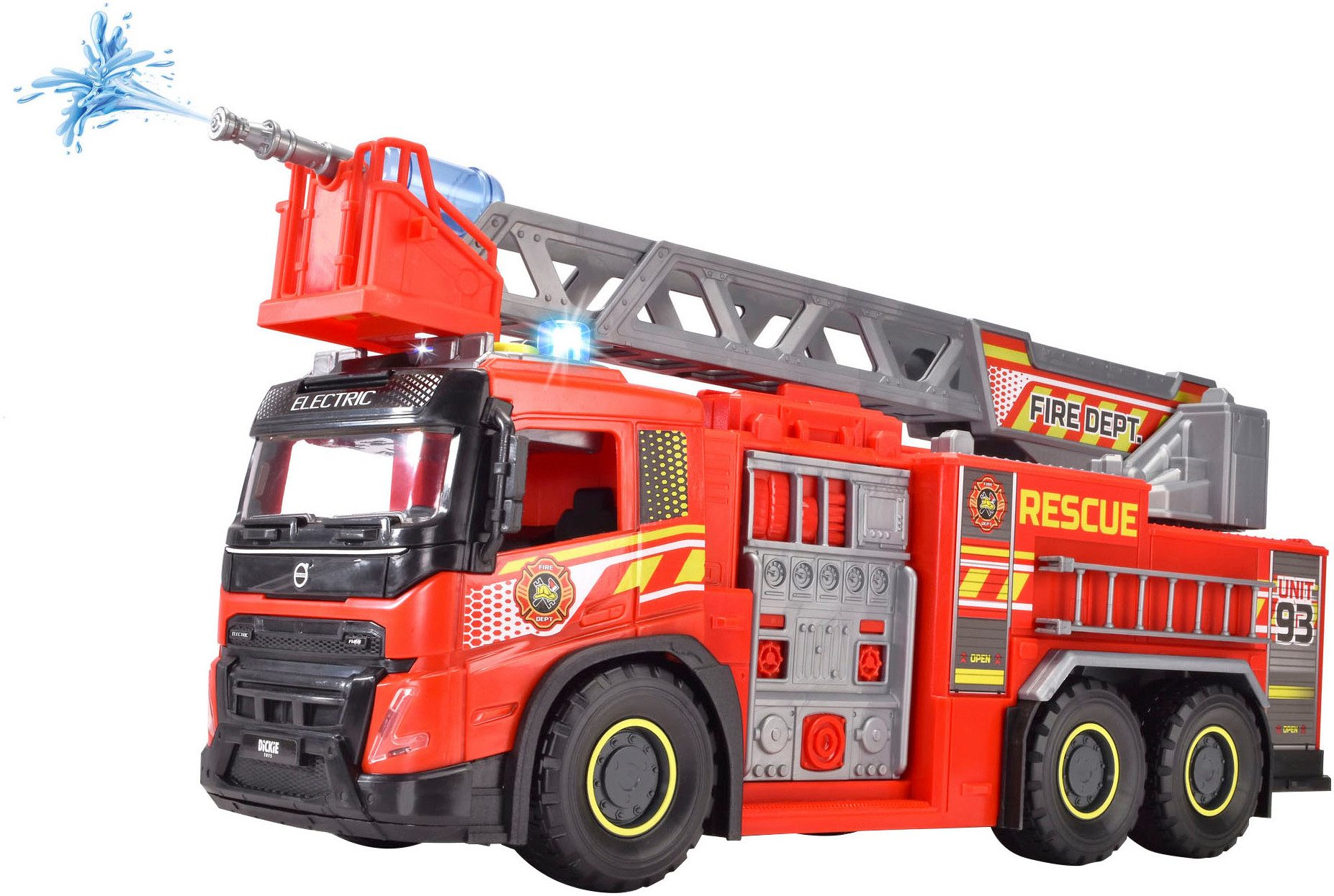 Dickie Toys Speelgoed-brandweer Giant Fire Truck met licht en geluid