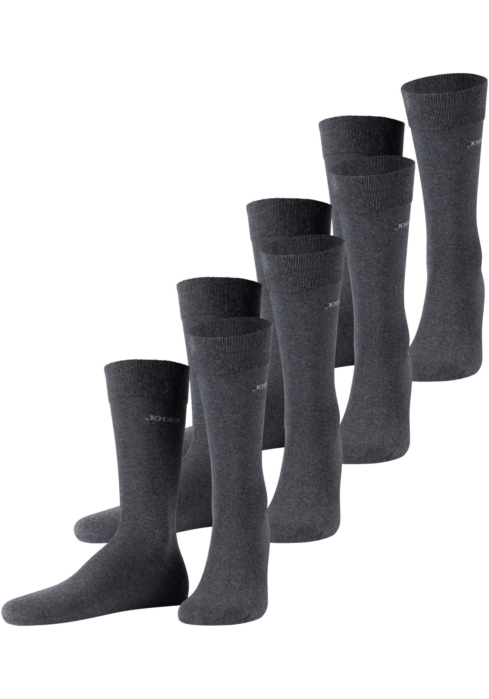 JOOP! Sokken Premium Essentials, versterkte hiel, duurzame teen (Set van 4)