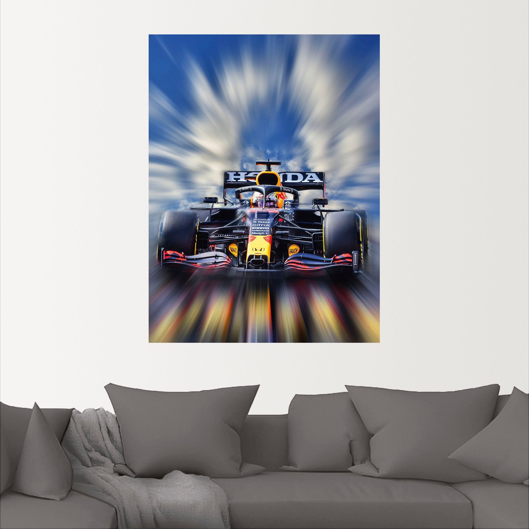 Artland Artprint Max Verstappen - wereldkampioen Formule 1 als artprint van aluminium, artprint voor buiten, artprint op linnen, poster, muursticker