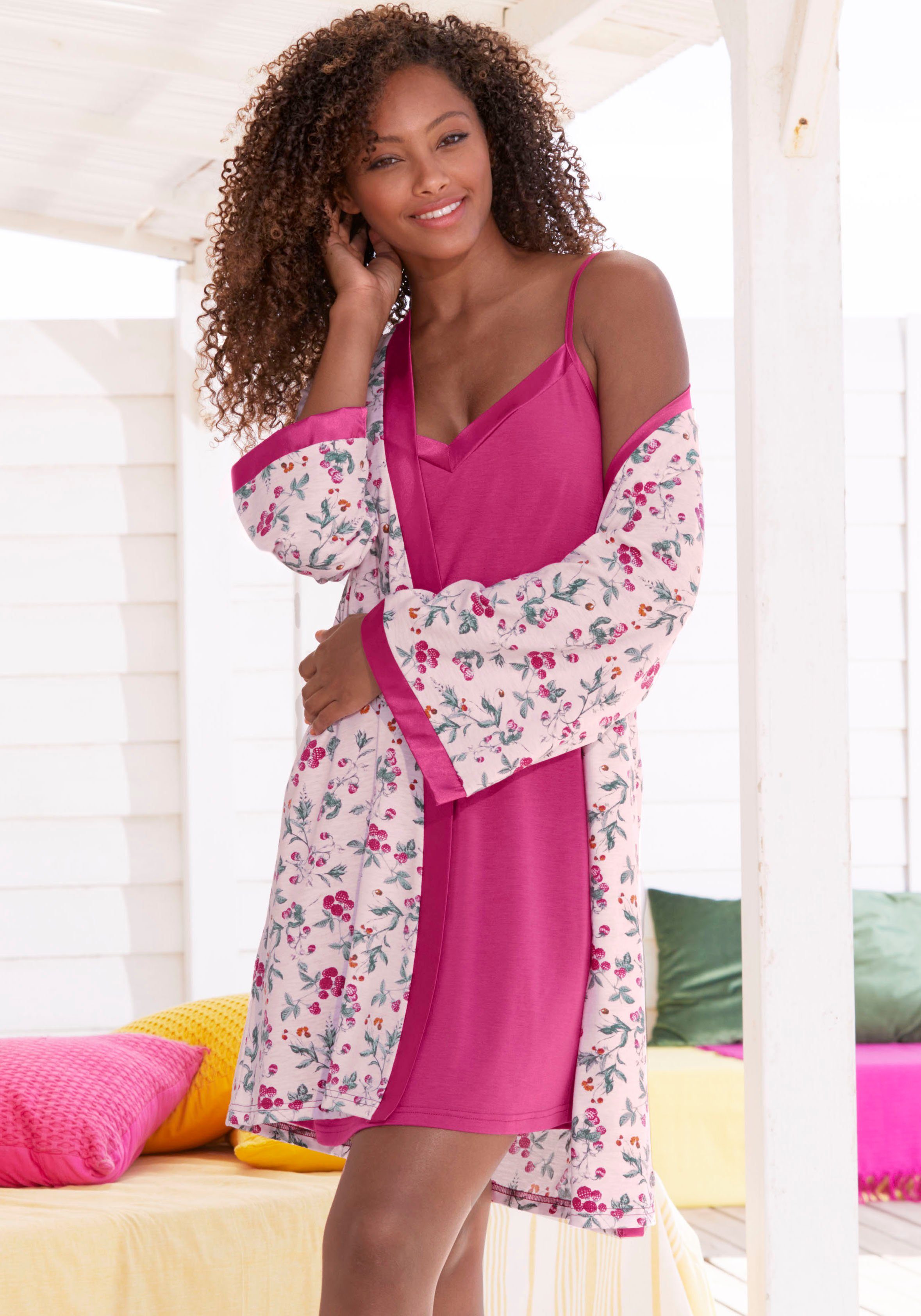 Lascana Negligé met satijndetails