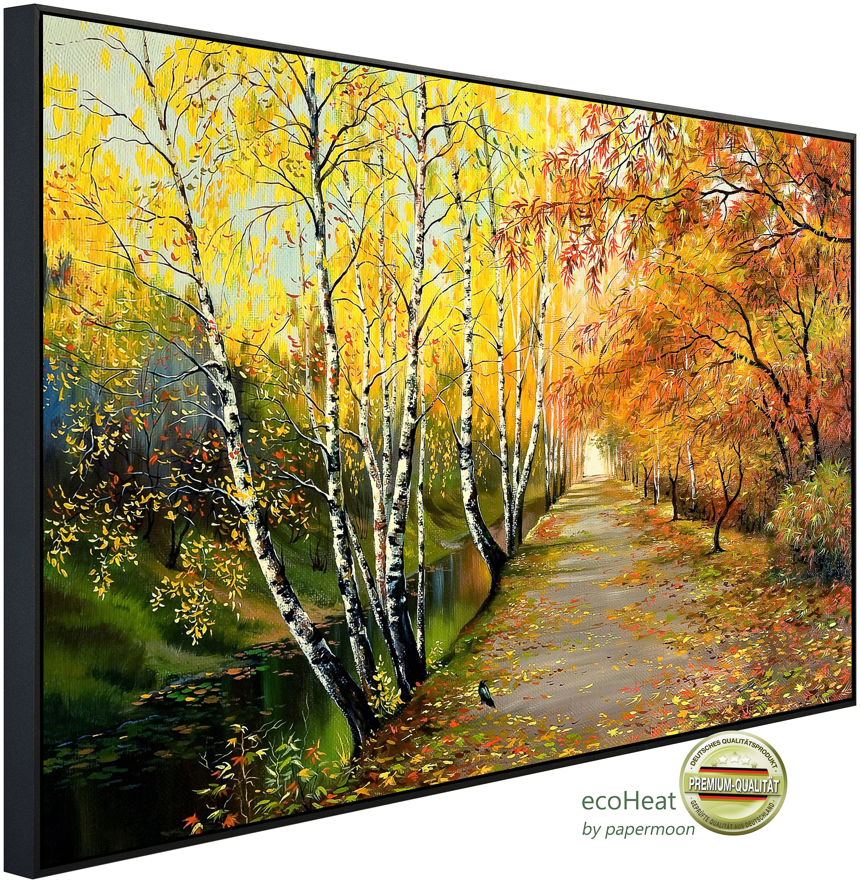 Papermoon Infraroodverwarming Weg in de herfst zeer aangename stralingswarmte verwarmingen multicolor