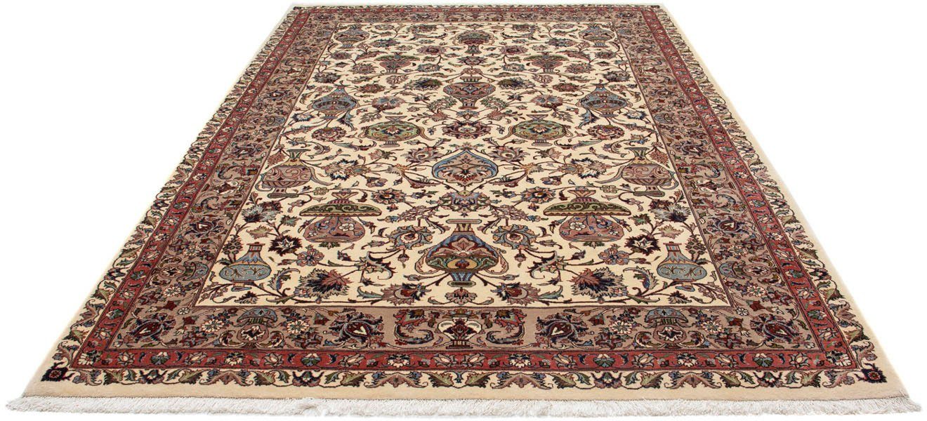 morgenland Wollen kleed Kaschmar bloemmotief beige 290 x 200 cm Uniek exemplaar met certificaat