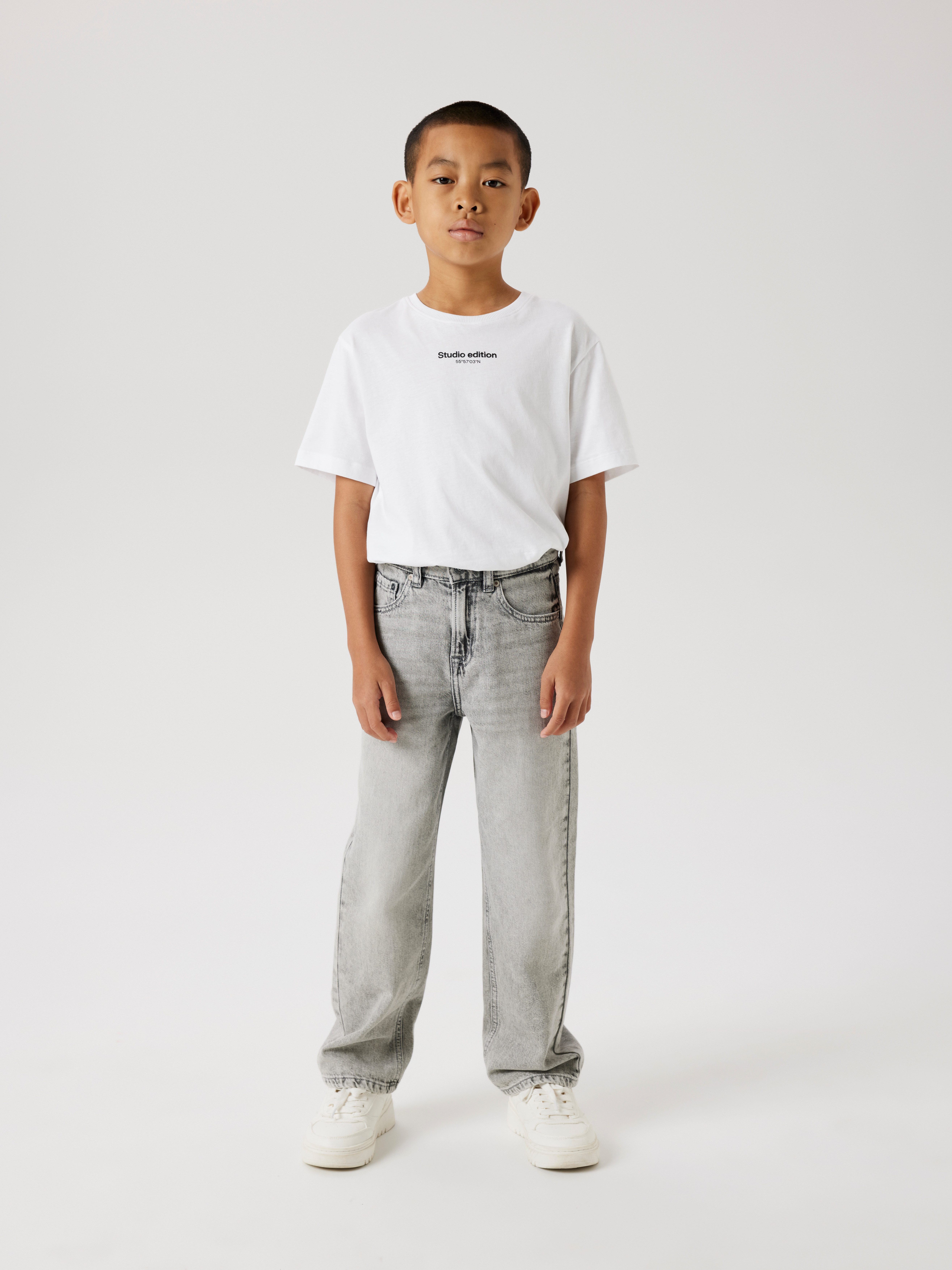 Name It Straight jeans NKFROSE voor meisjes met hoge taille en wijde pijpen