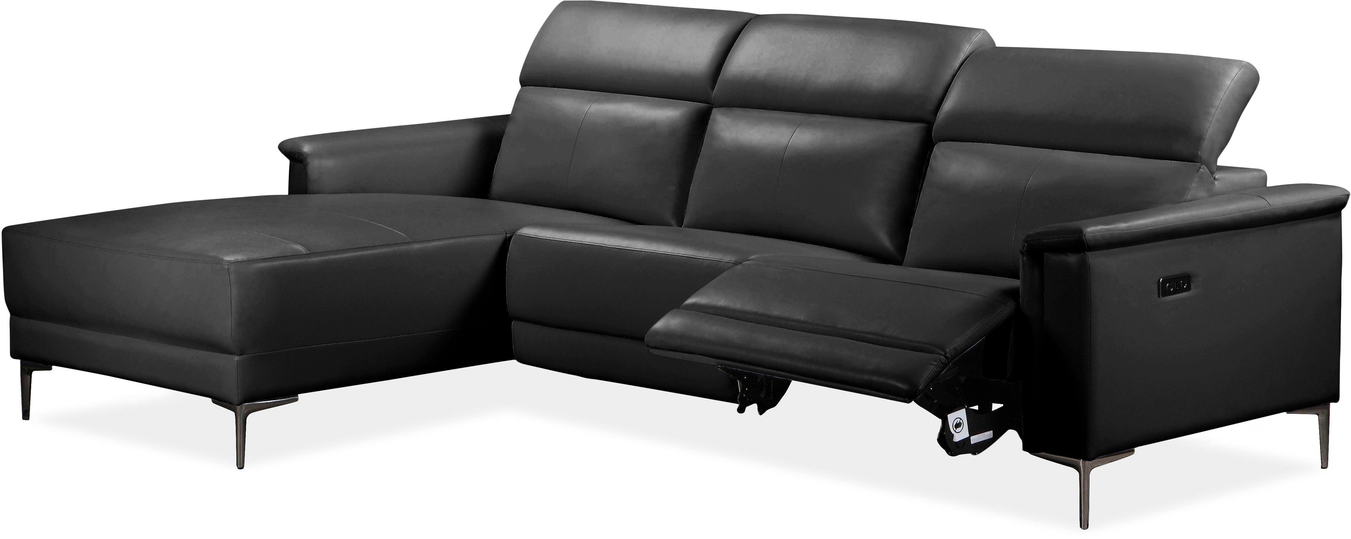 Places of Style Hoekbank Lund, L-vorm, 261 cm, handmatige of elektrische relaxfunctie (met USB-A)