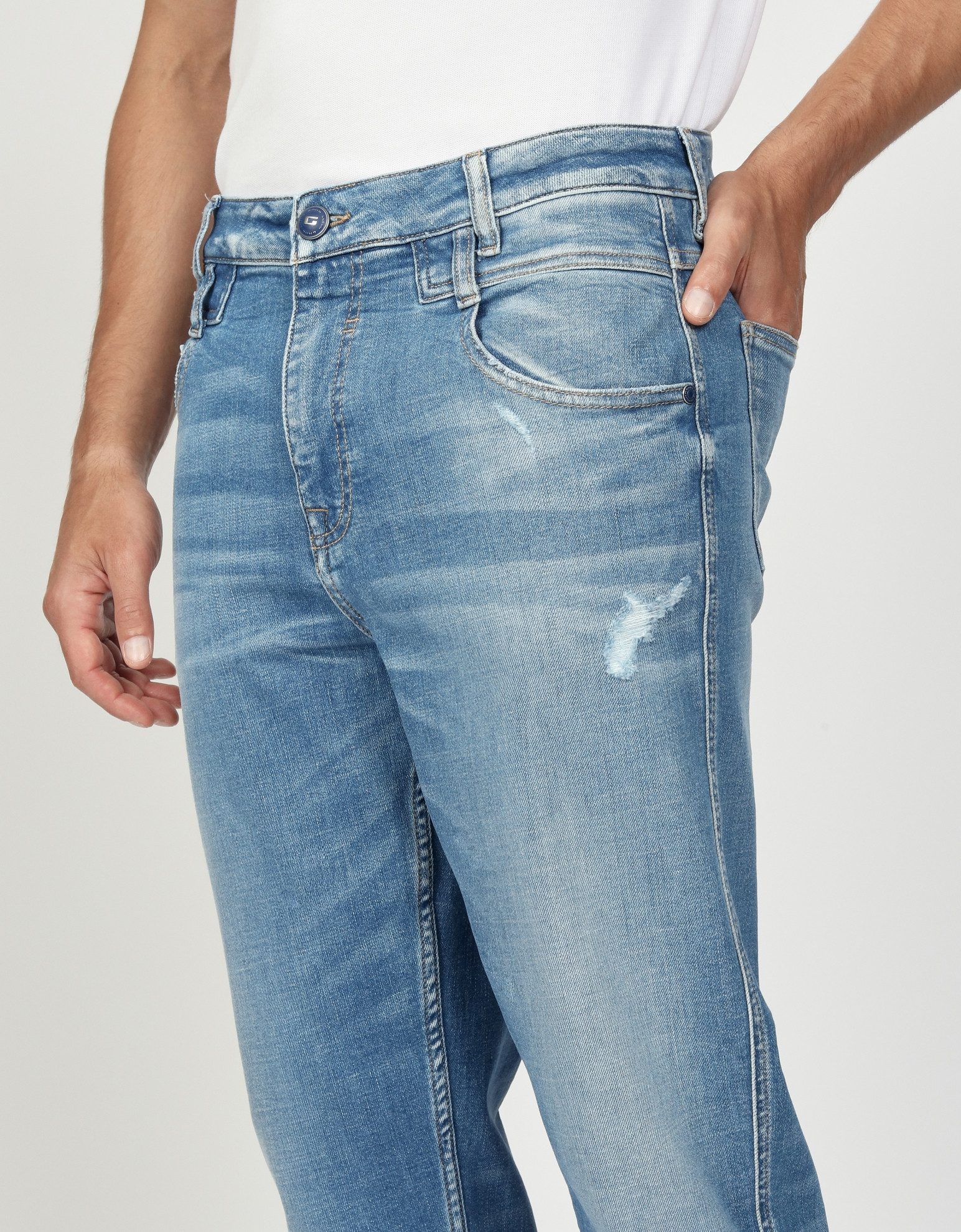 GANG Stretch jeans 94MARCO in relaxte 5-pocket stijl met dubbele riemlus