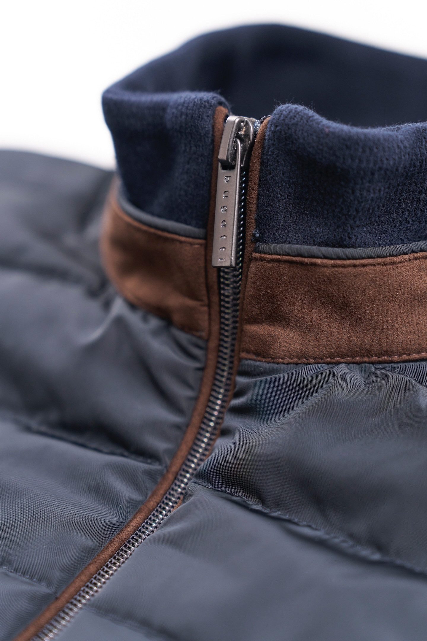 Bugatti Sweatvest met materialenmix