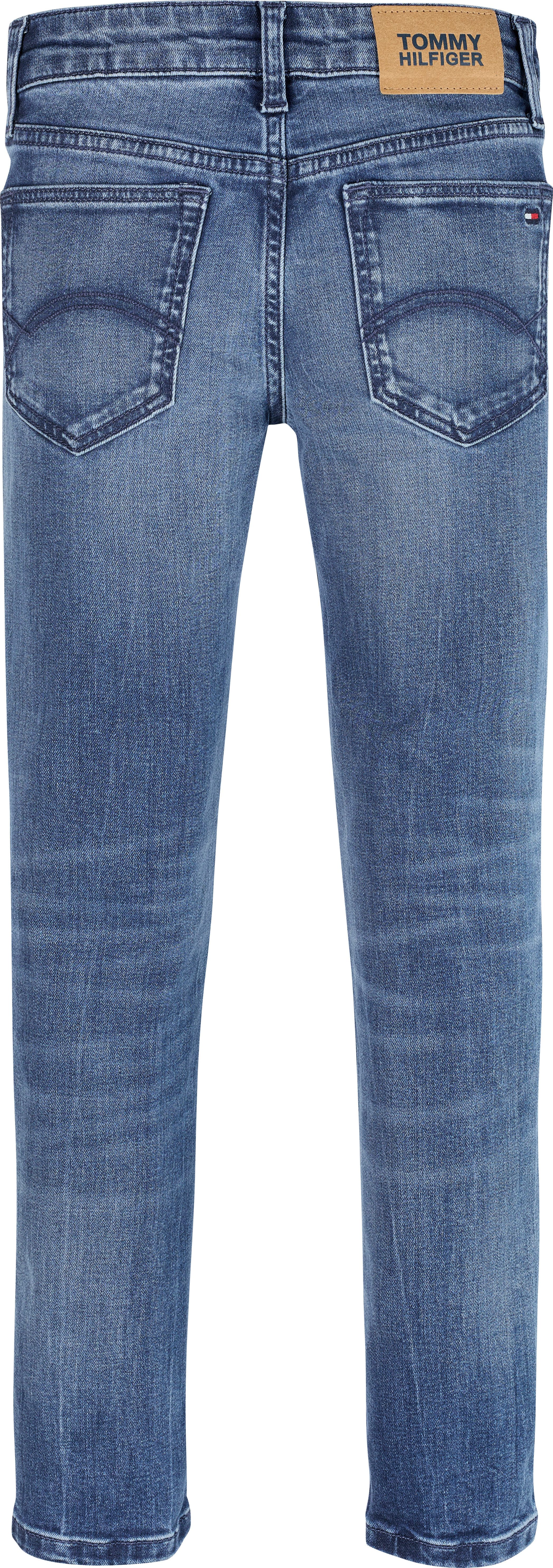 Tommy Hilfiger Skinny fit jeans NORA DARK WASH in blauwe wassing, met logo-borduurwerk