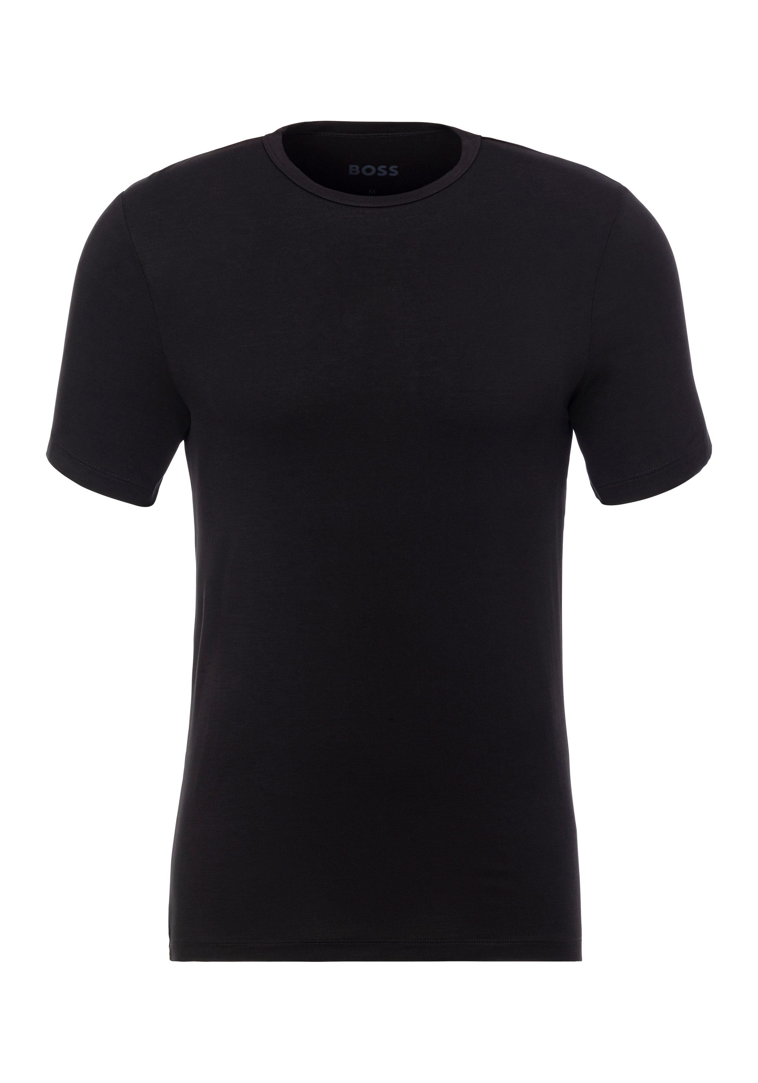 BOSS T-shirt TShirt RN 3P Natura effen t-shirt met merklabel (3-delig)