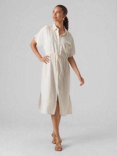 Vero Moda Zomerjurk VMIRIS S/S SHIRT CALF DRESS WVN NOOS