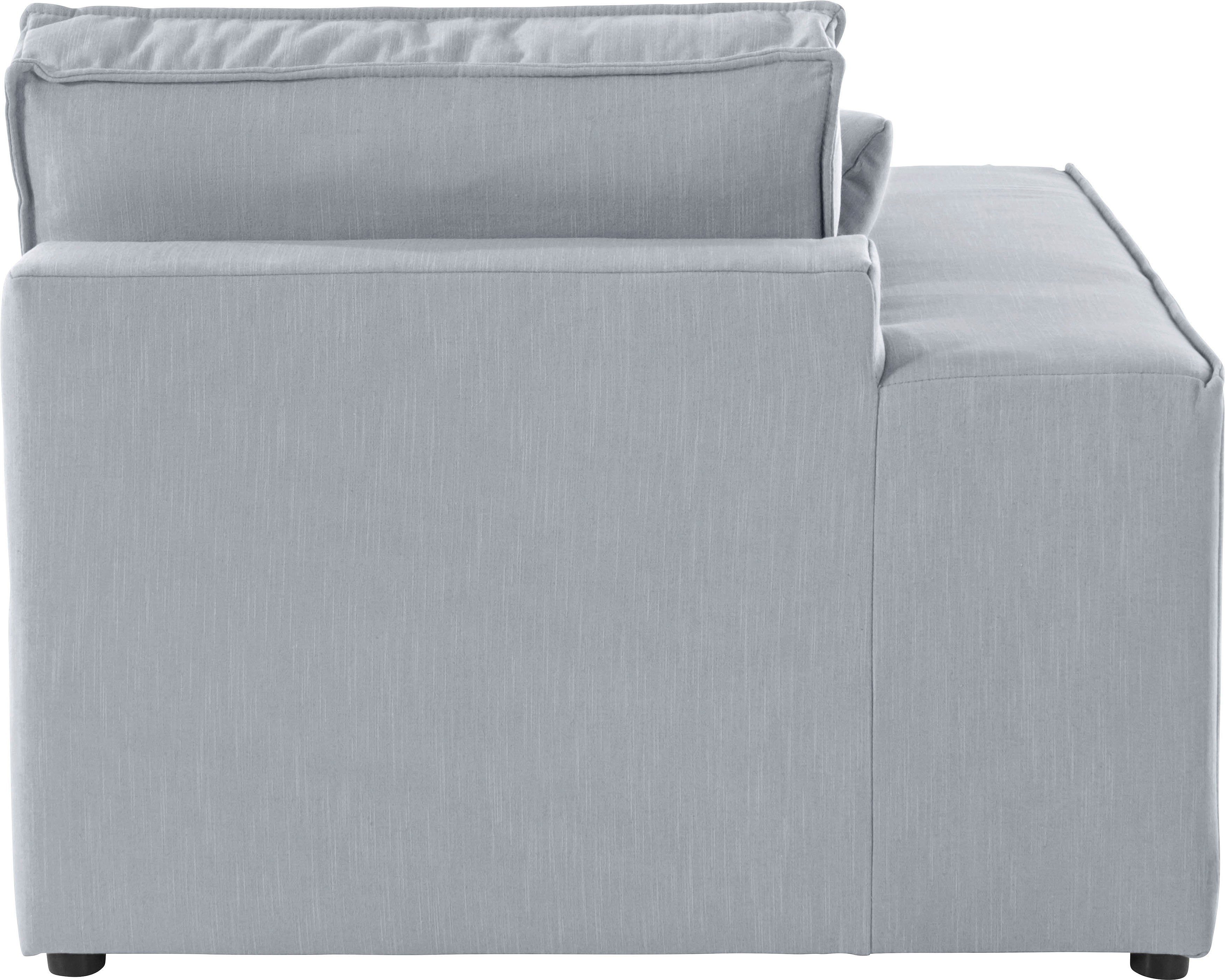 RAUM.ID Ottomane Florid afzonderlijk plaatsbaar of als deel van een modulaire bank, ook in cord