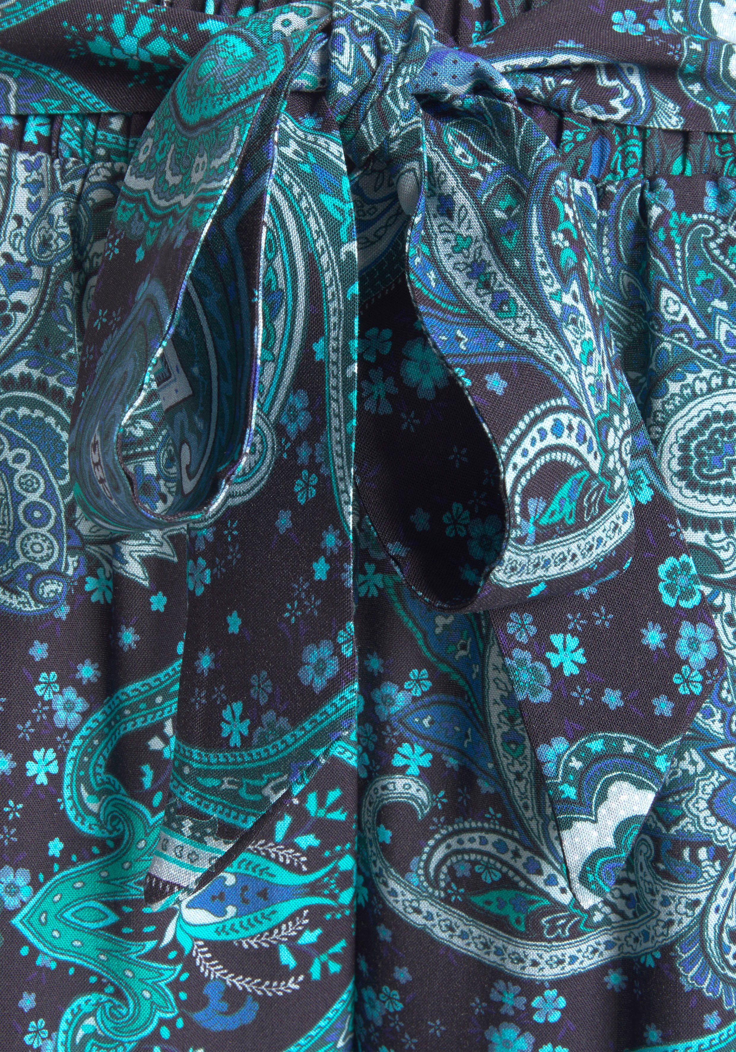 Vivance Palazzobroek en paisley print, elastische tailleband, sweatpants, stoffen broek (Met een bindceintuur)
