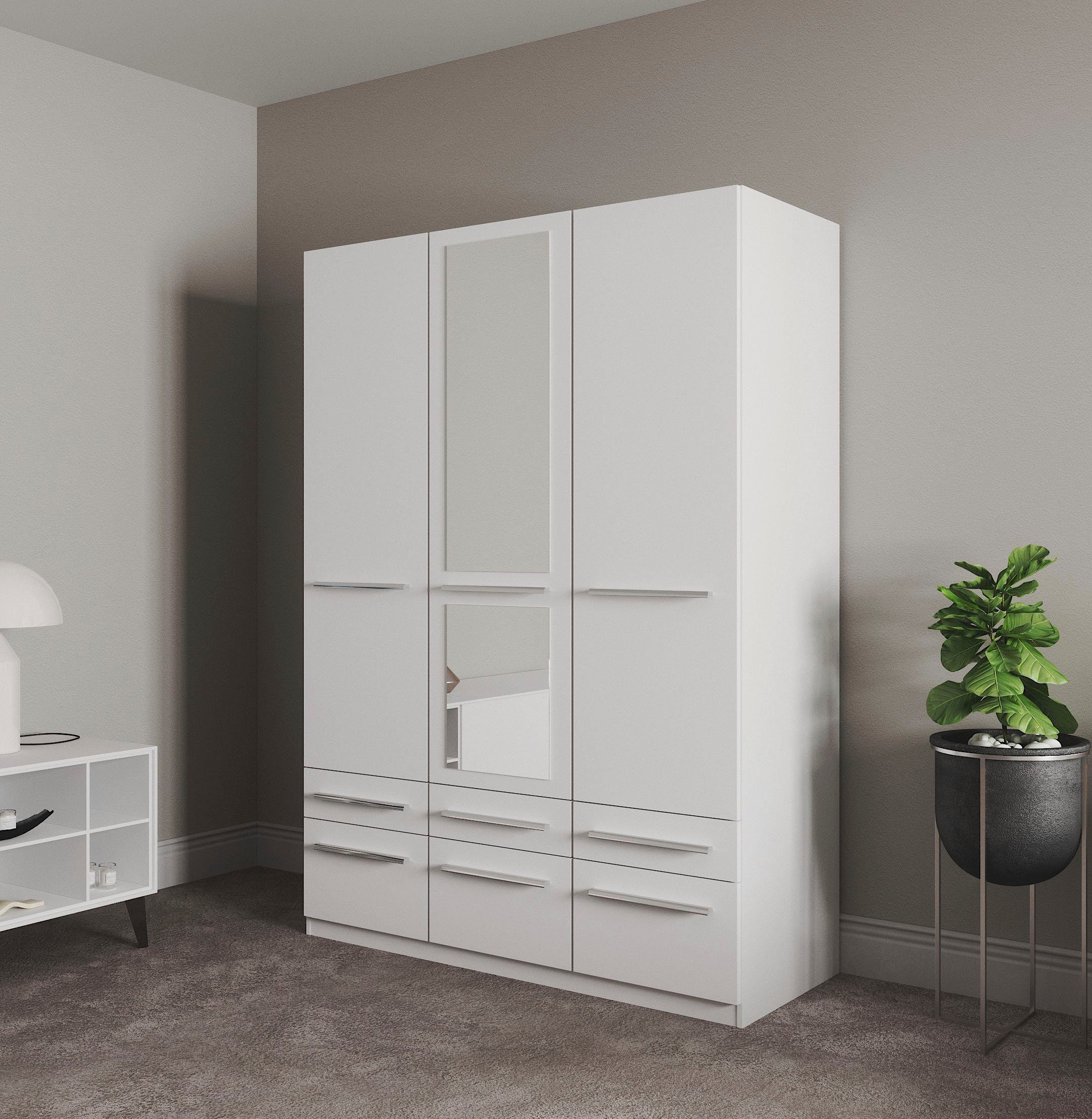 priess Kledingkast Kast garderobe waskast Barcelona in 5 breedtes veel opbergruimte, ruime lades, met spiegel, made in germany kledingkasten maat 140