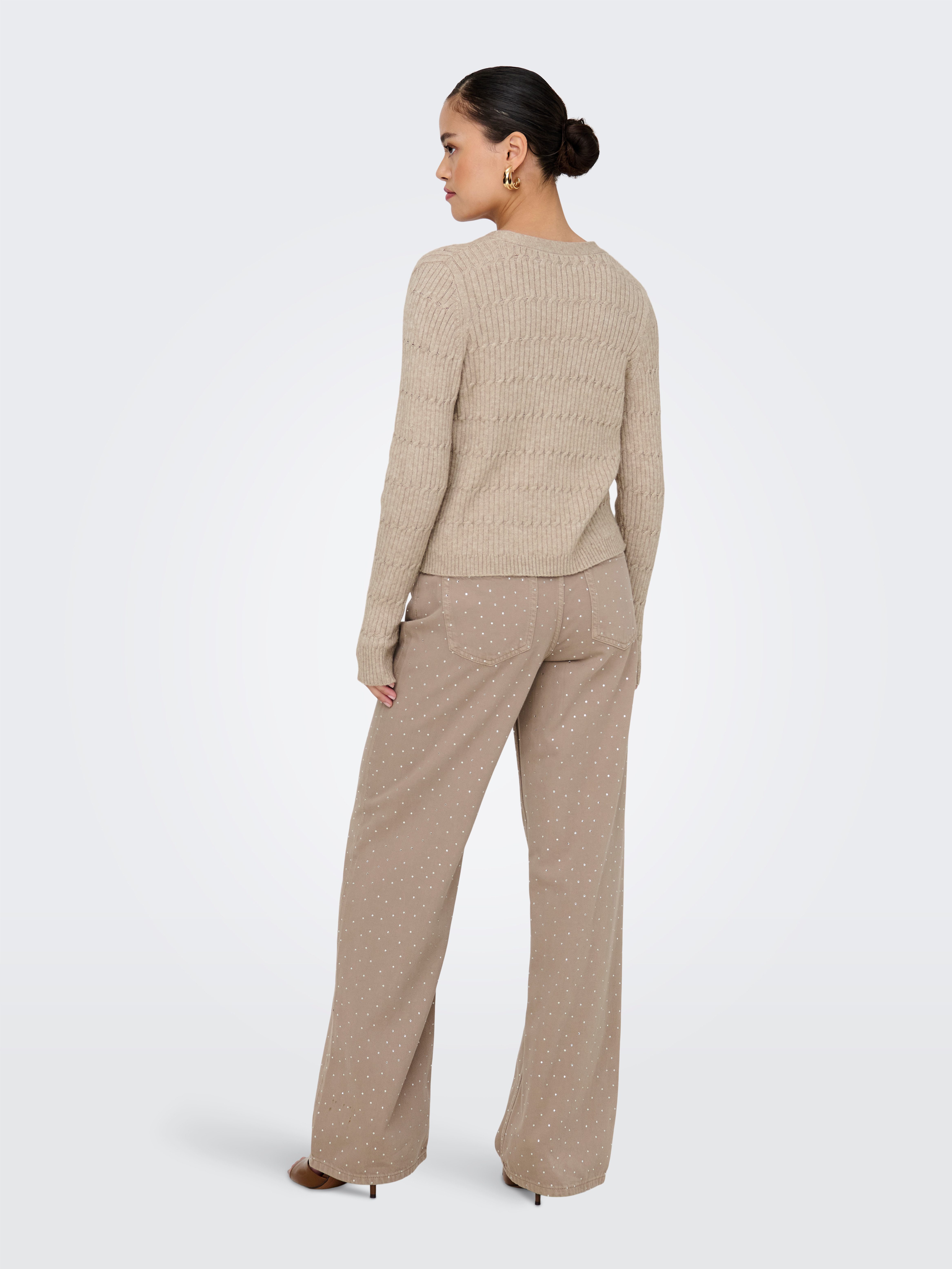 Only Vest ONLKATIA LS CABLE V-NECK CARDIGAN CC KNT