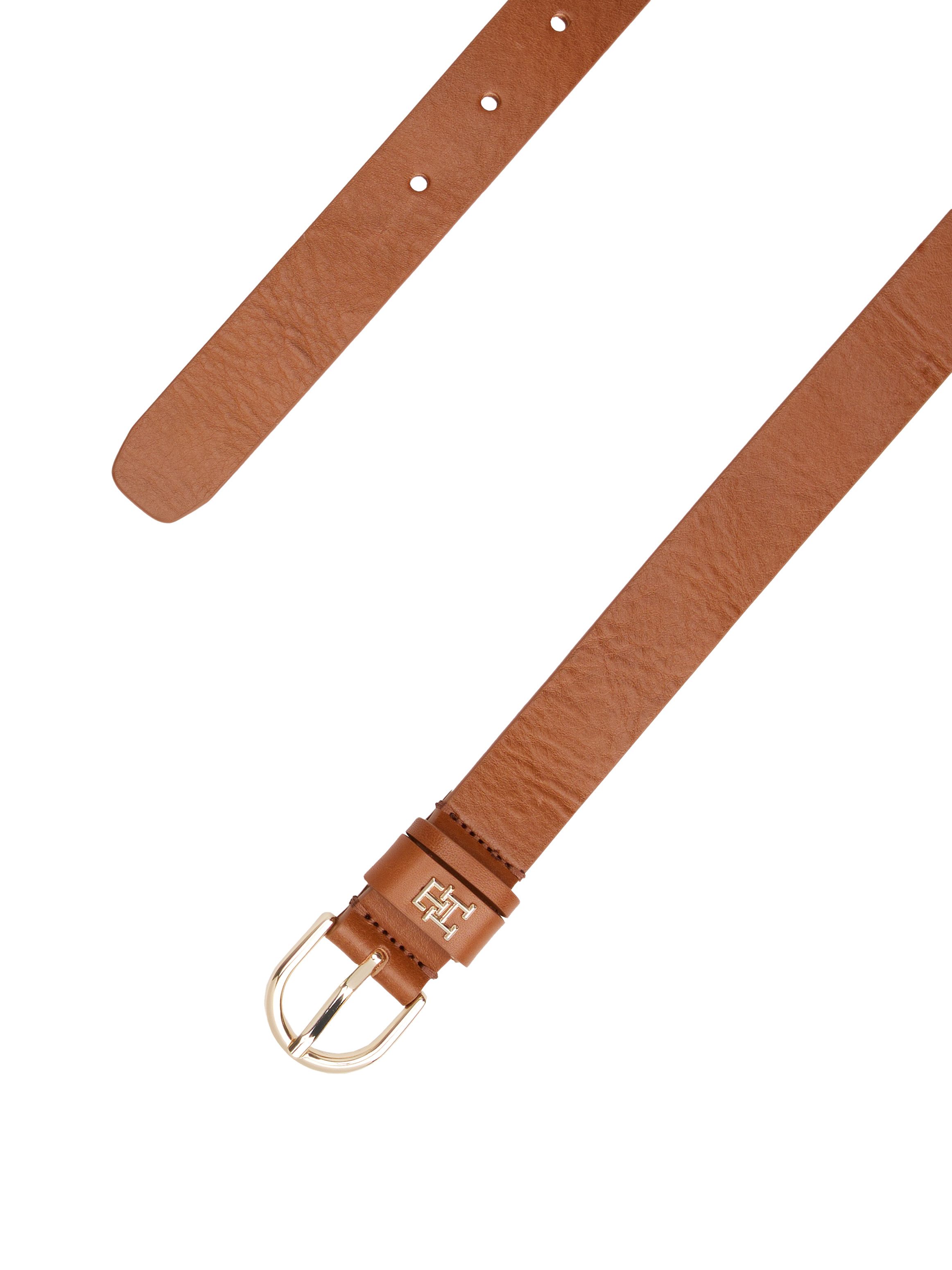 Tommy Hilfiger Leren riem ESSENTIAL EFFORTLESS 2.5 Logo-embleem, zachte haptiek, ovale eenvoudige pin sluiting