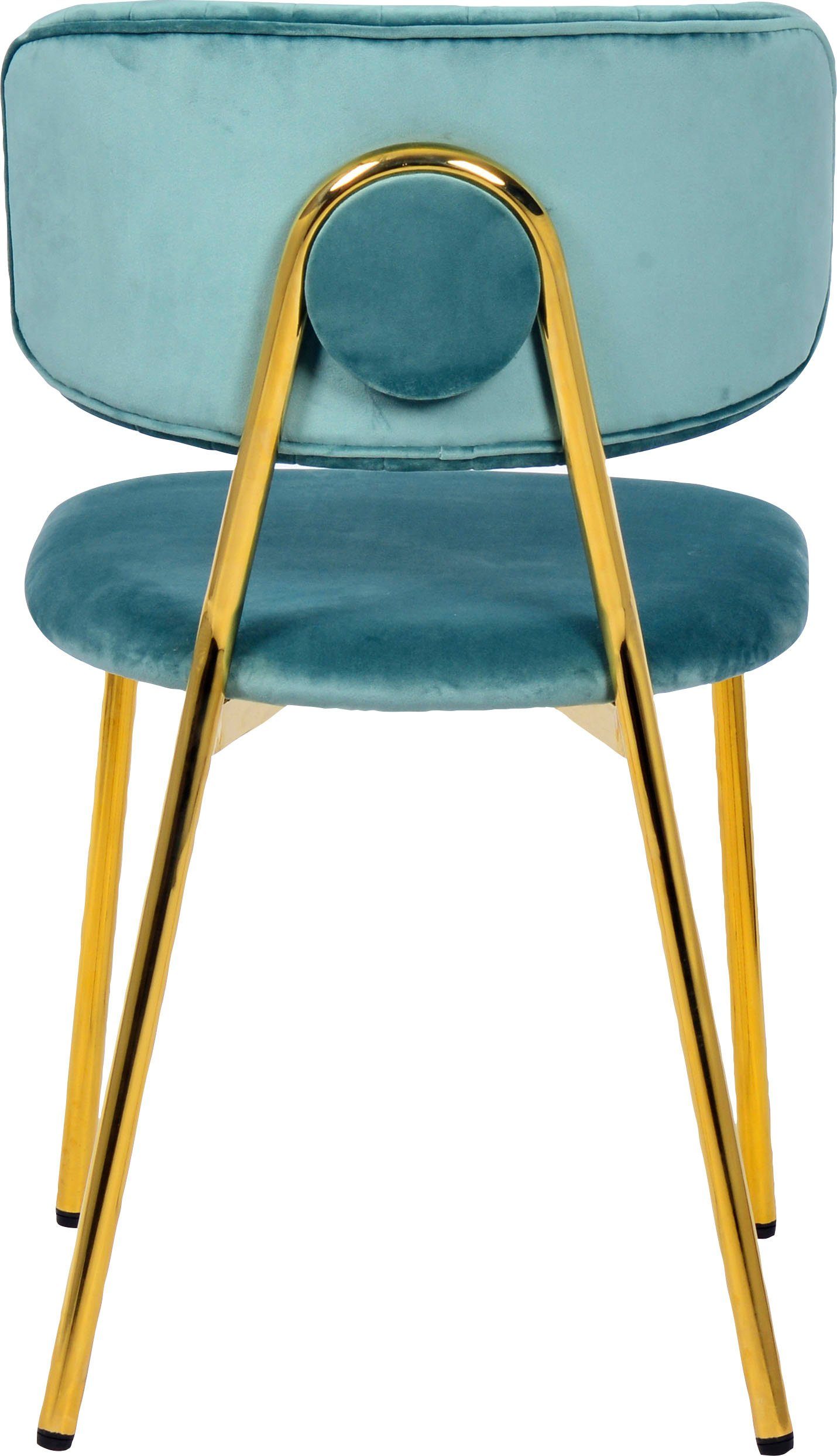 Kayoom Eetkamerstoel Stoel Kian 125 2-delige set, filigraan metalen frame, onderhoudsvriendelijke fluwelen bekleding (set, 2 stuks)