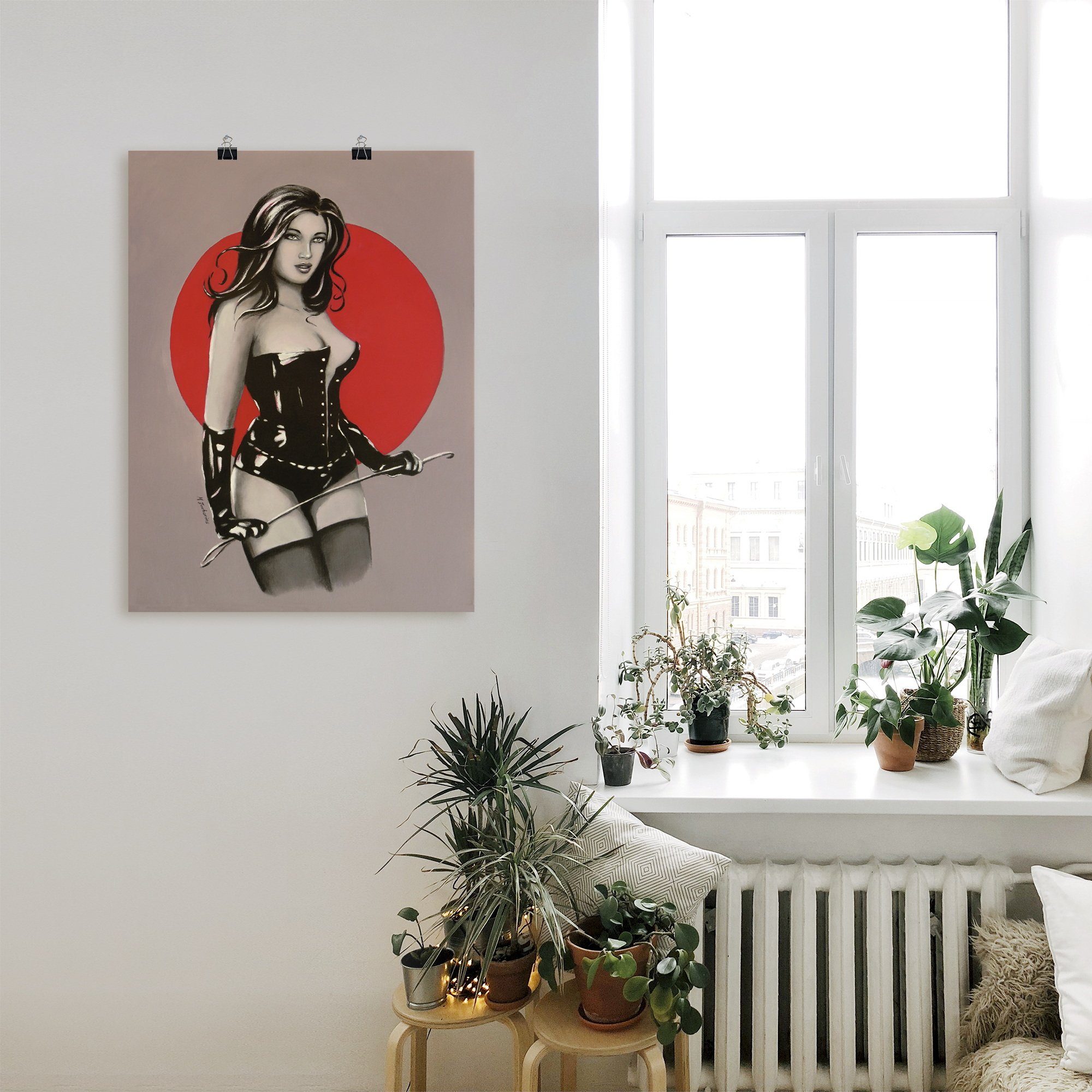 Artland Poster Mistress meesteres van de lust - schilderkunst als artprint van aluminium, artprint op linnen, muursticker of poster in verschillende maten