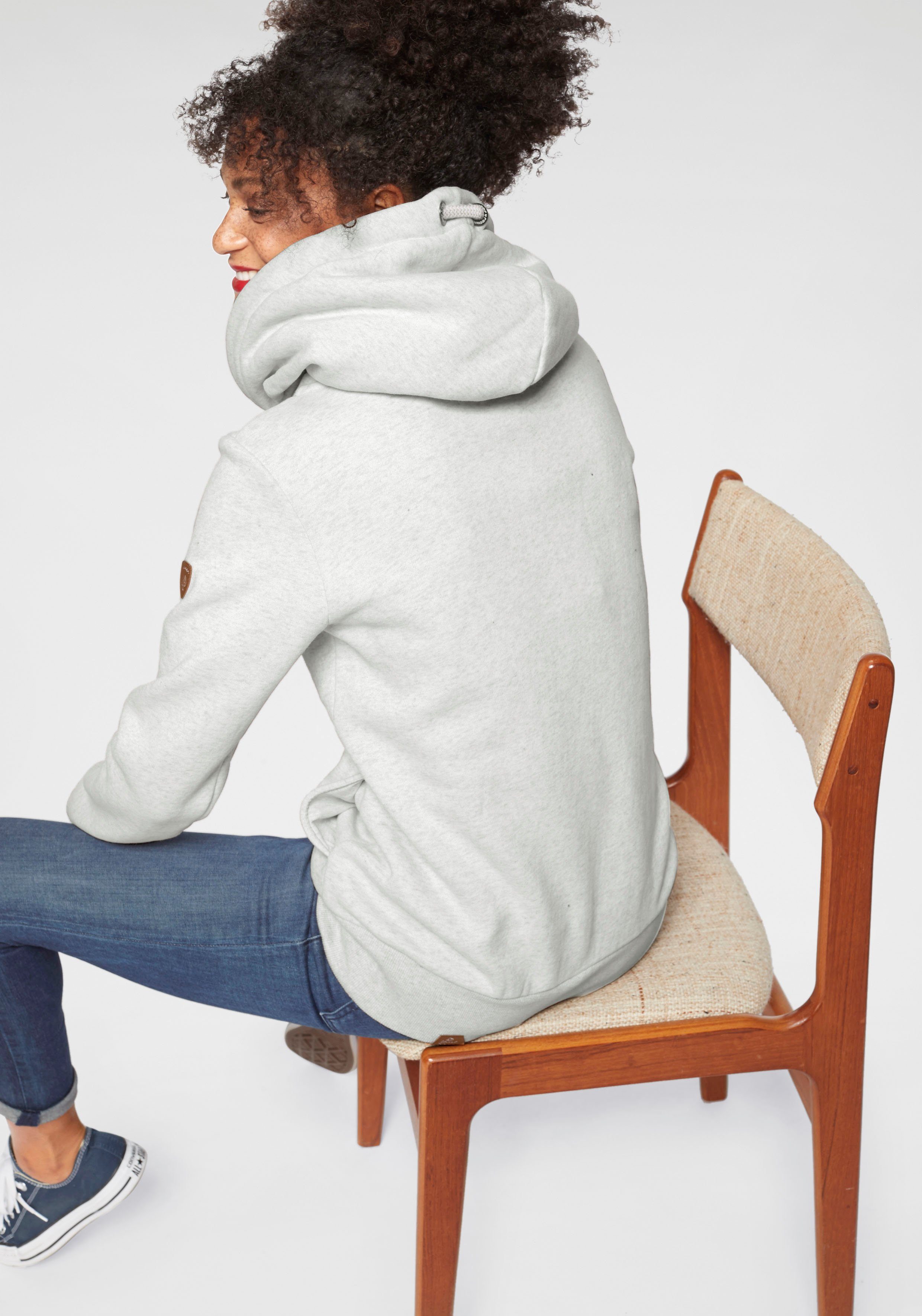 Ragwear Hoodie GRIPYBUTTON Sweater met rustieke koordaccenten