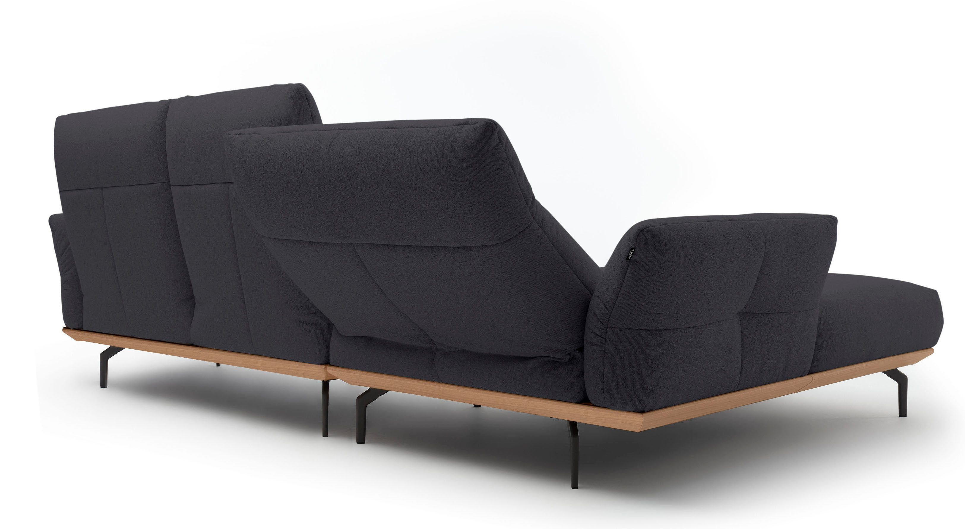 Creation BY ROLF BENZ Hoekbank Hs.460 Sokkel in eiken, gegoten aluminium poten in umbra grijs, breedte 298 cm